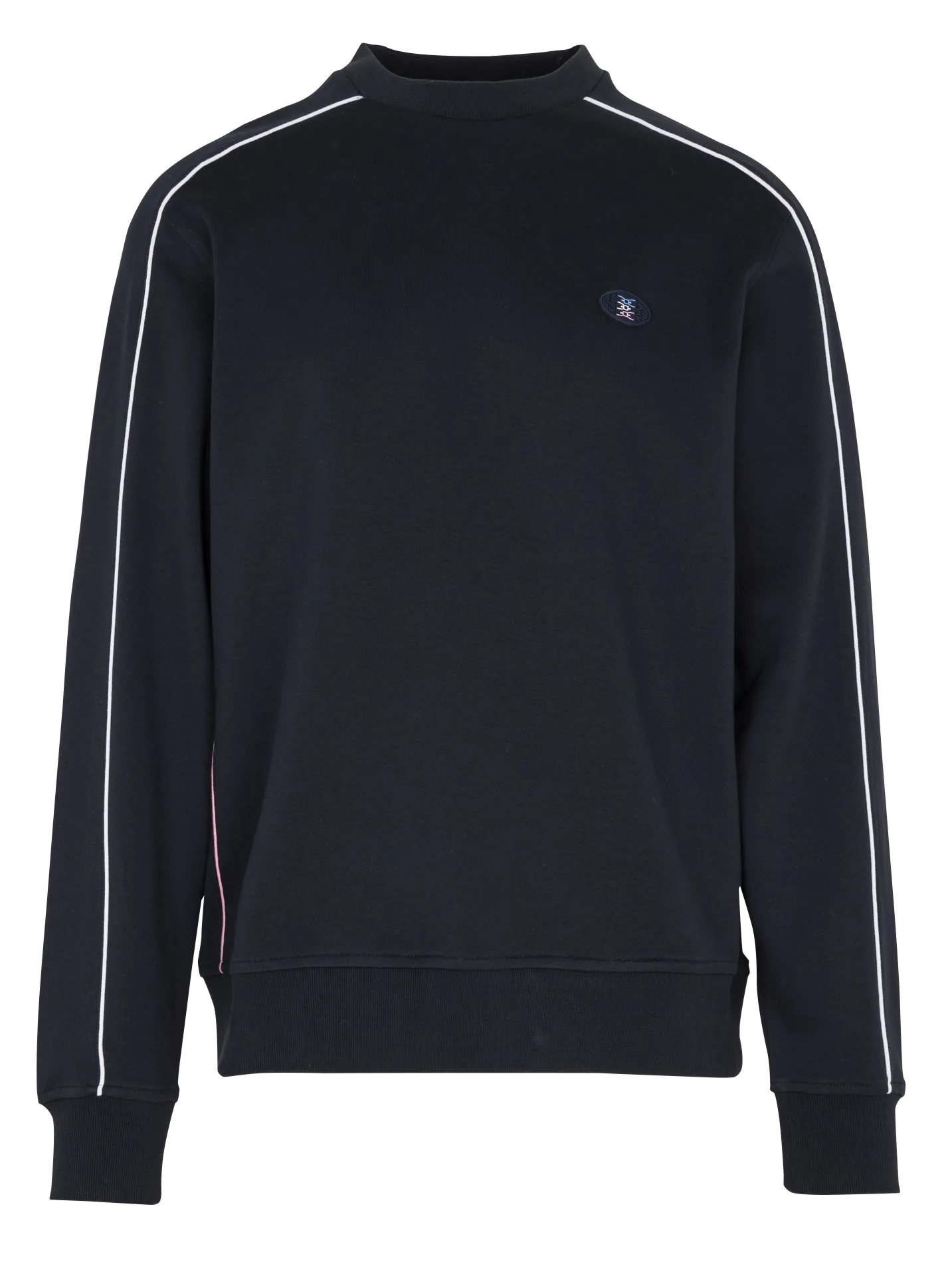 Sweat droit col rond en coton mélangé Rose