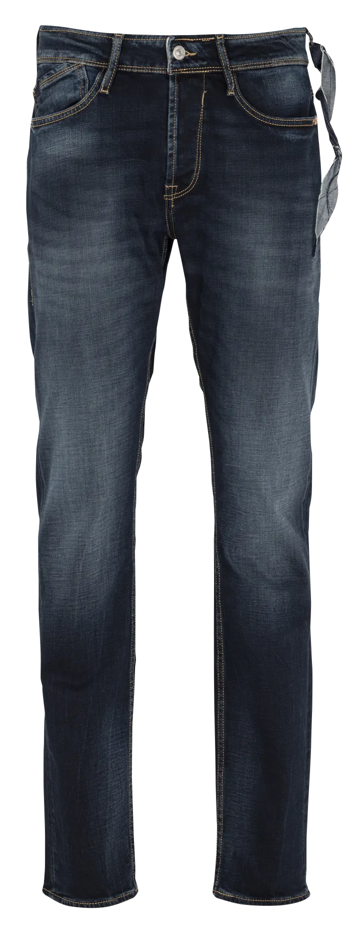 Jean droit délavé Bleu