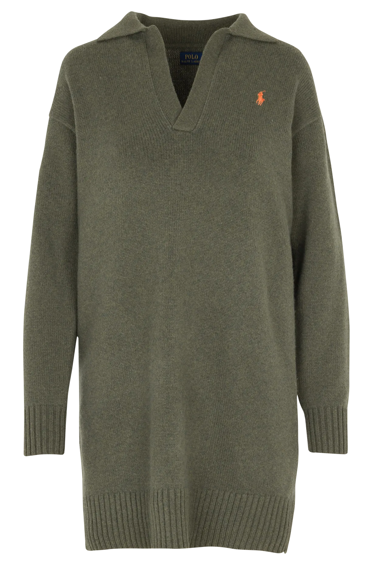 Polo en laine mélangée Vert