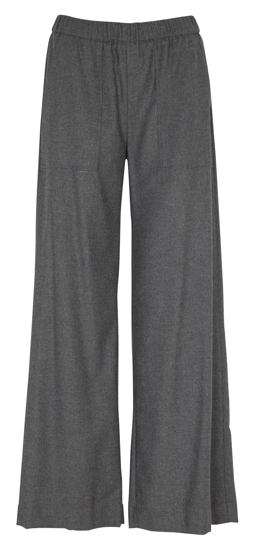 Pantalon large en laine mélangée Gris PERILLO