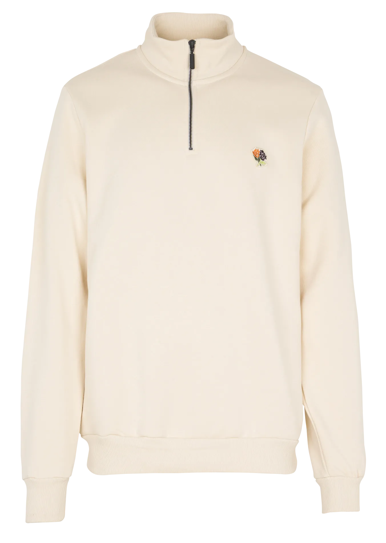 Sweat oversize col montant en coton Beige FELIPE