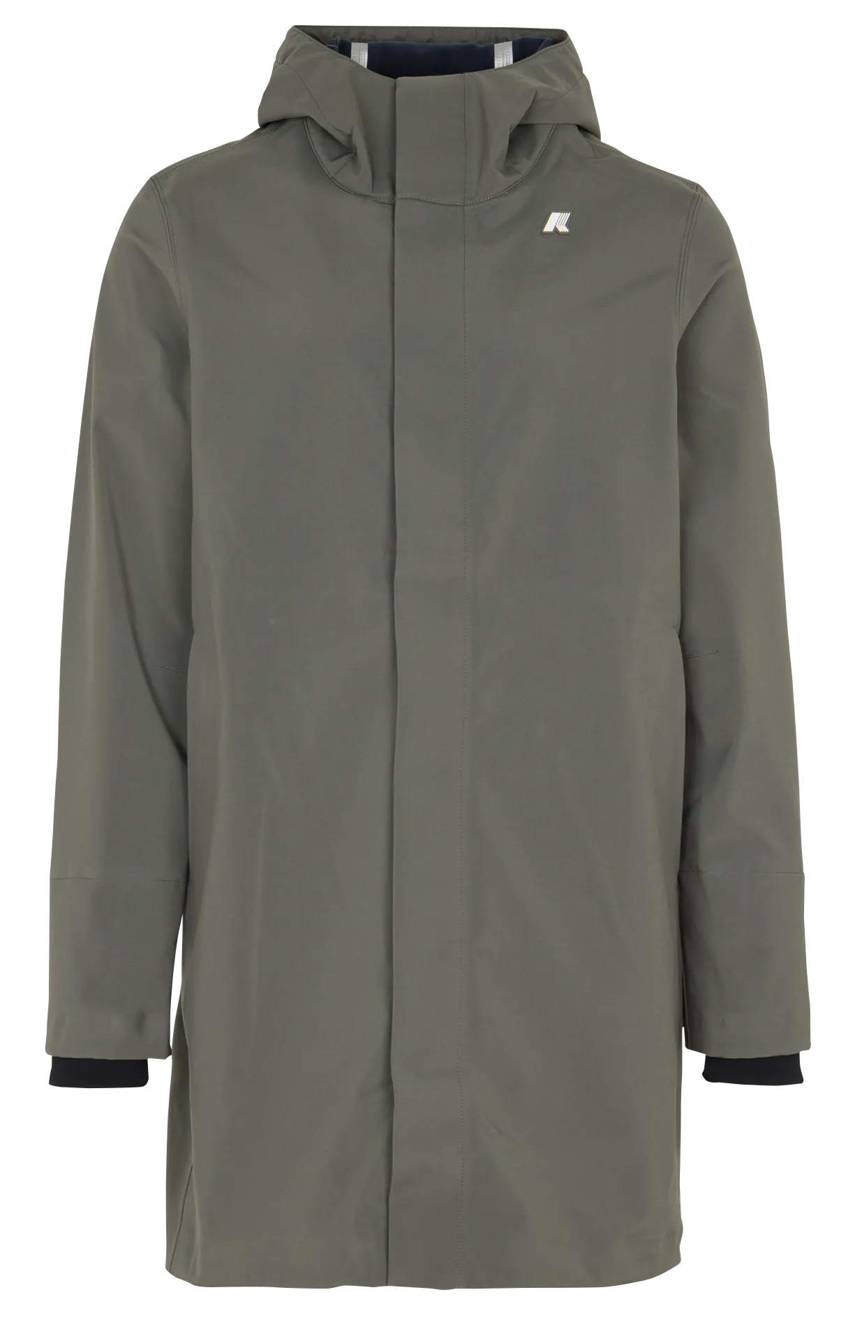 Parka col montant à capuche ajustée Vert THOMAS BONDED