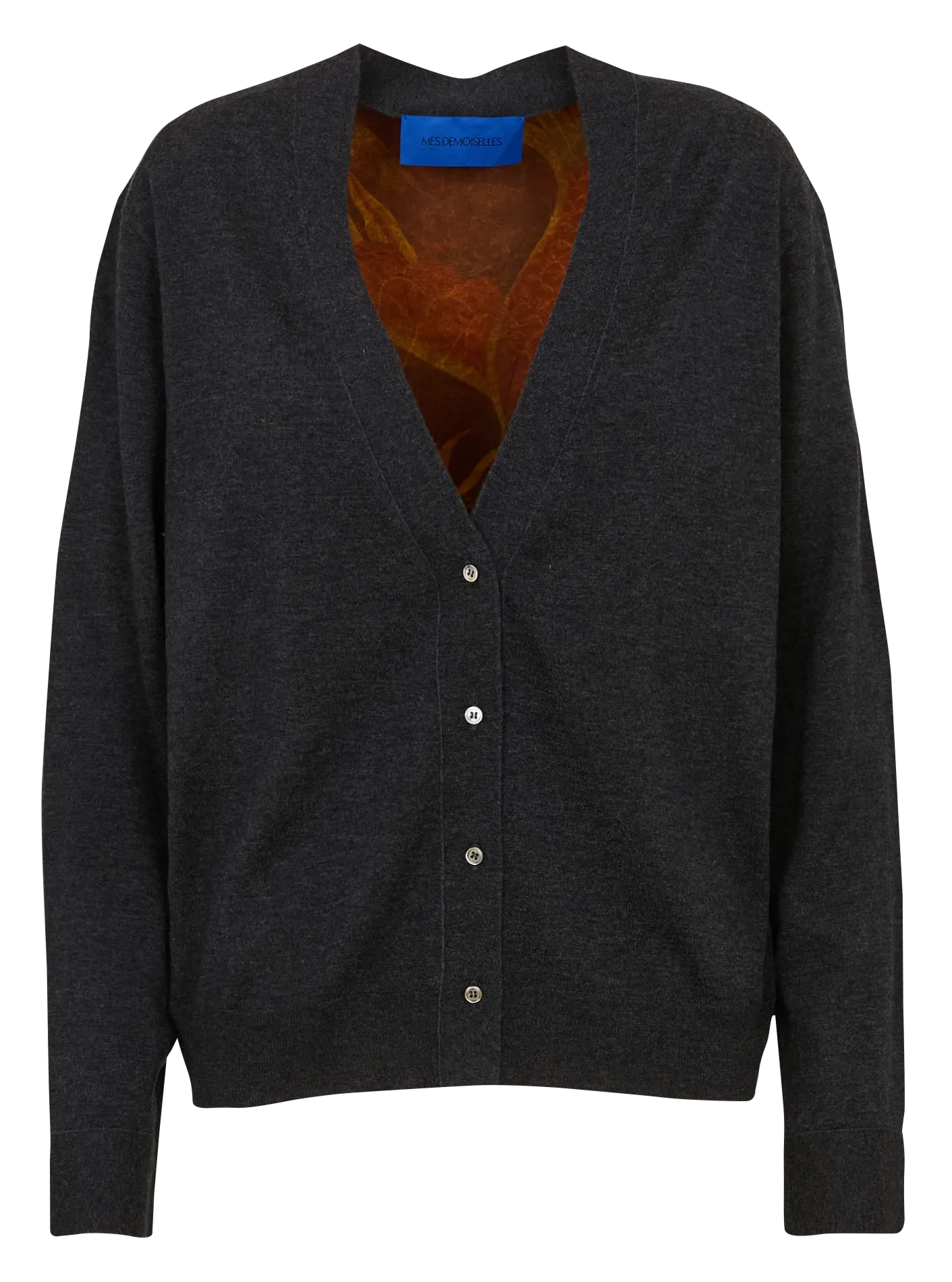 Gilet ajusté col V en laine mélangée Noir FLY