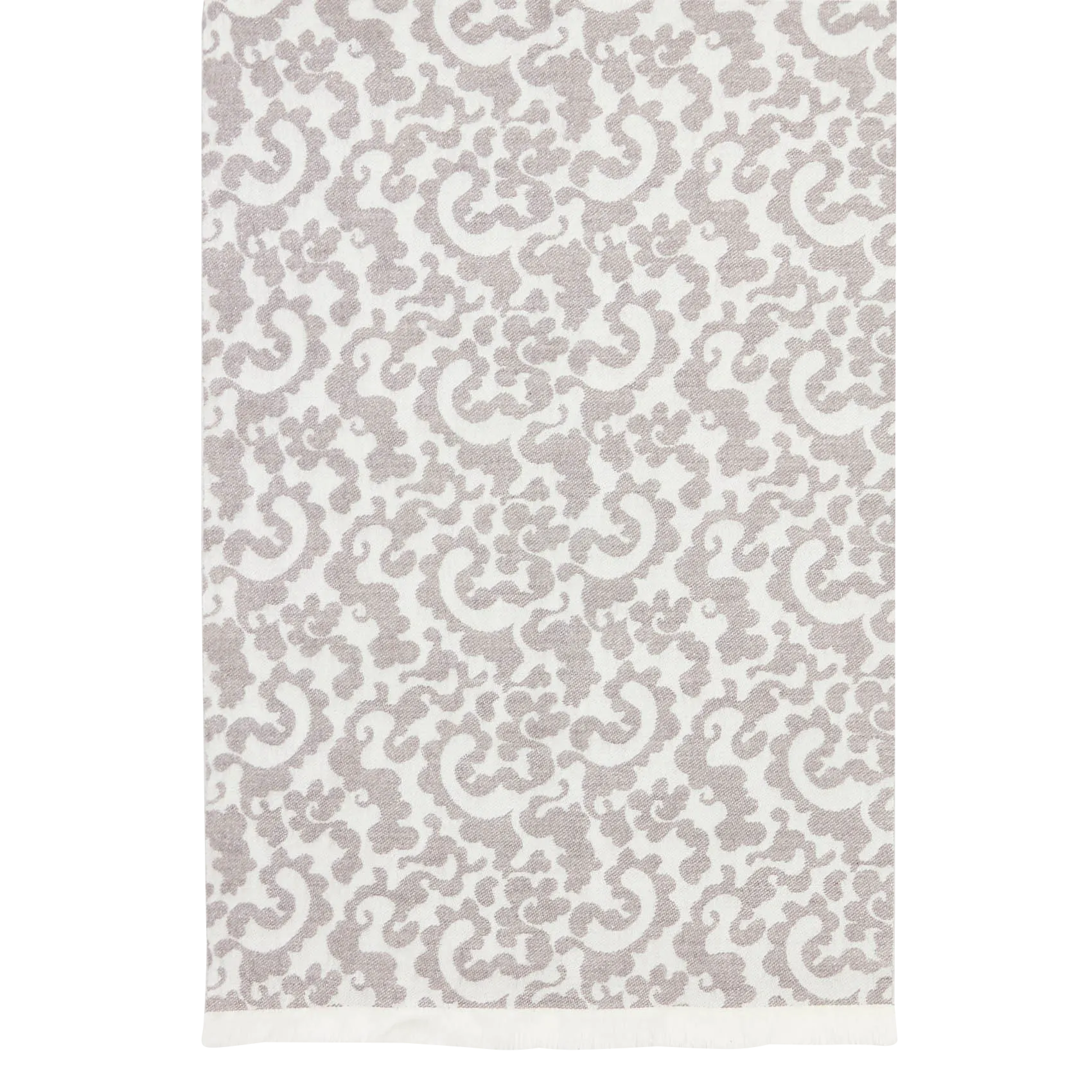 Echarpe jacquard fleurs Gris