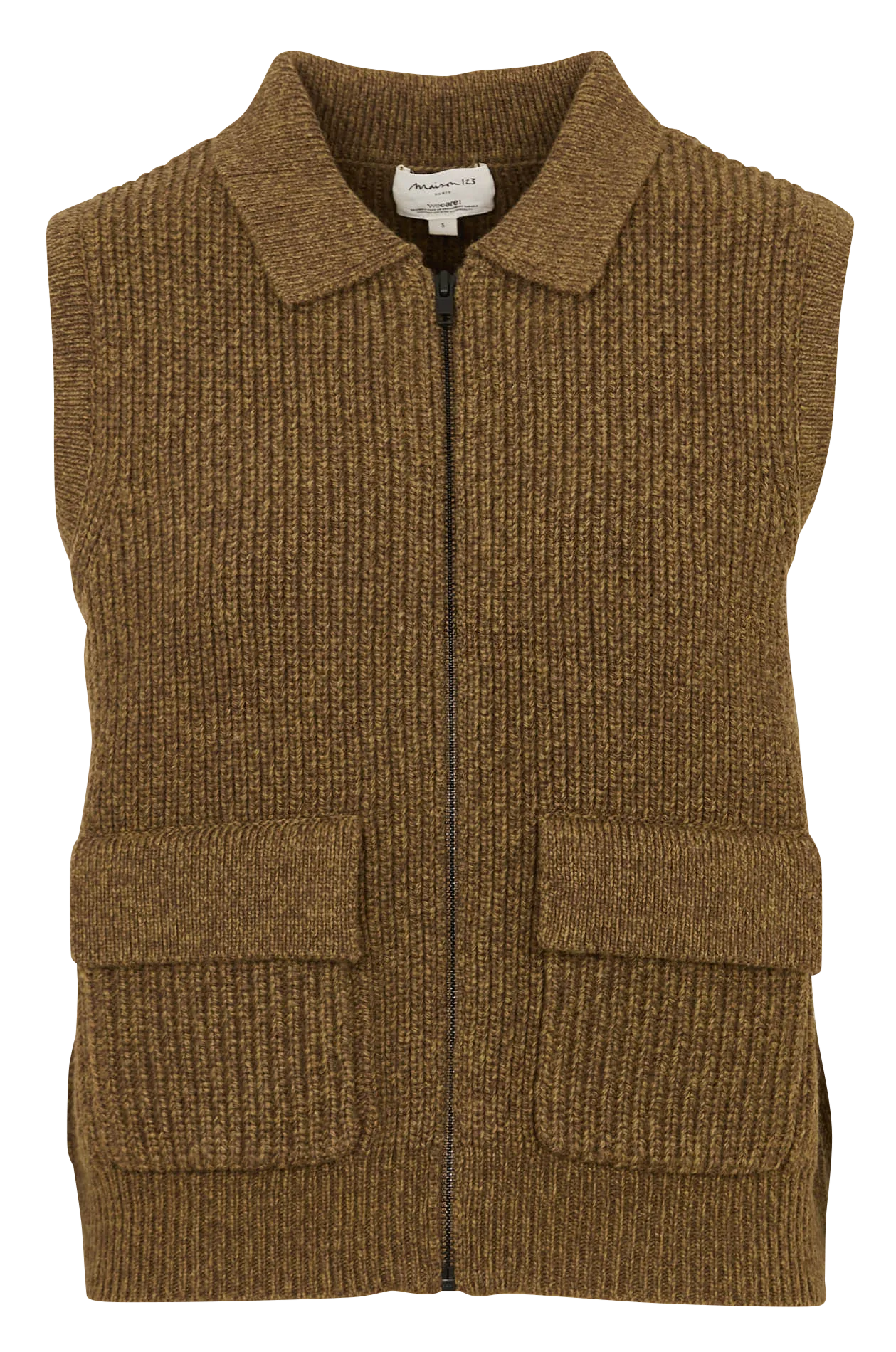 Gilet col classique Vert SIMON BIS