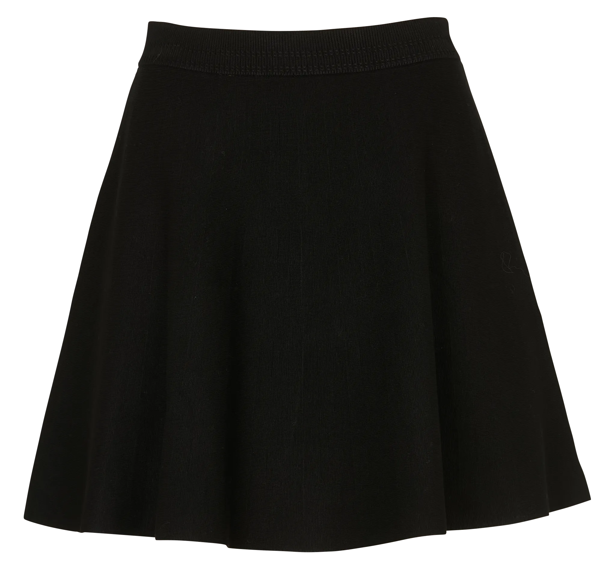 Jupe courte évasée en maille Noir JULIE