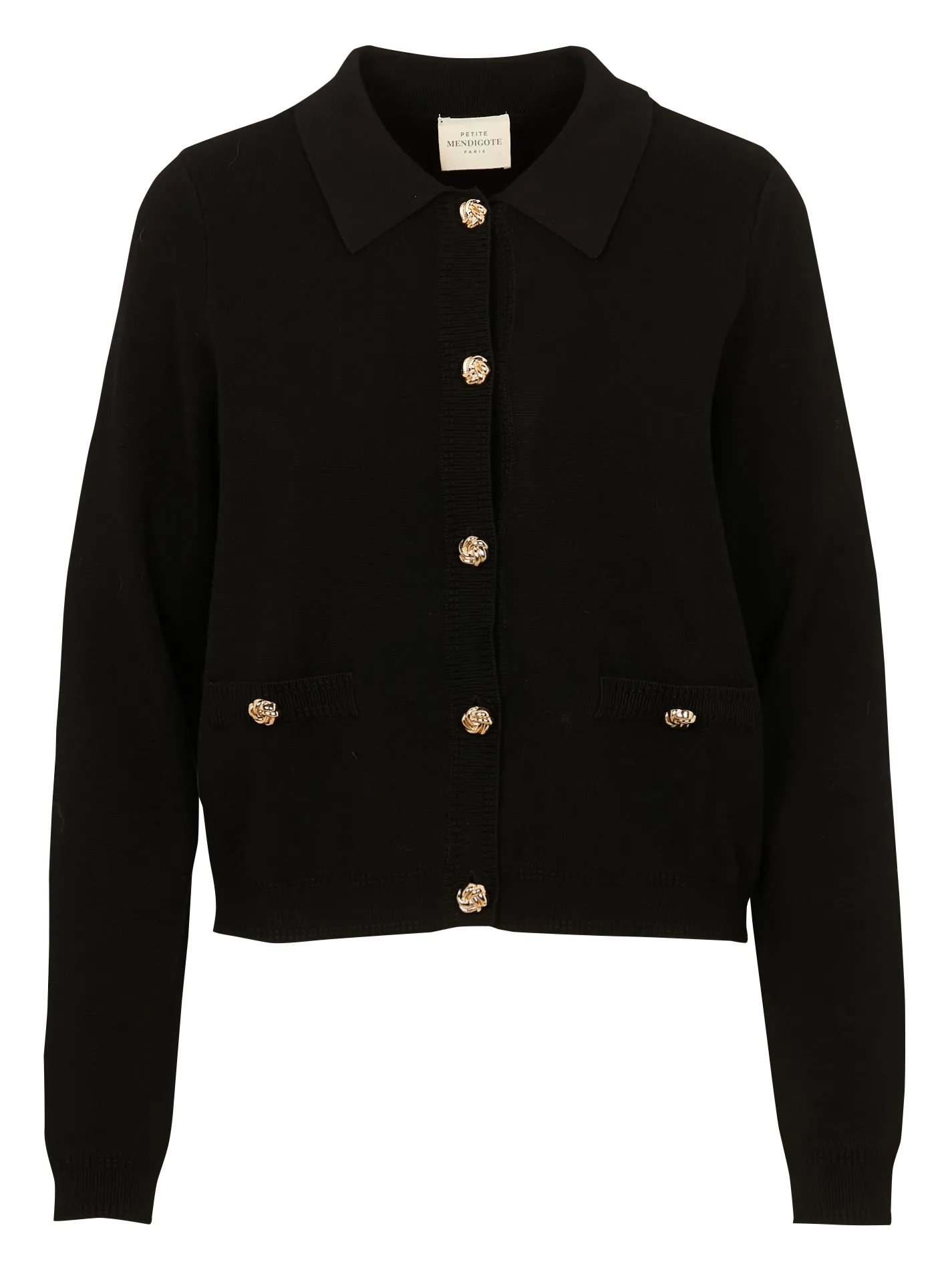 Gilet droit col classique Noir MELBA