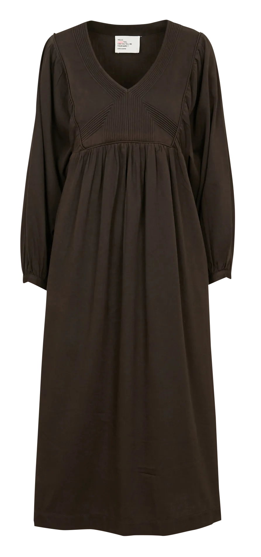 Robe midi en coton Marron RIDA