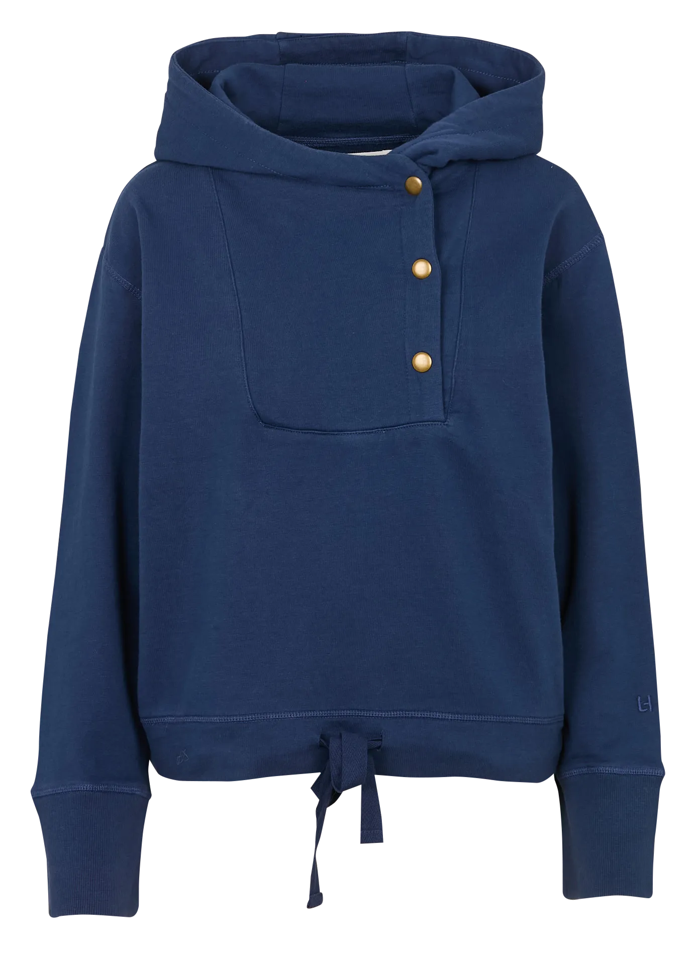 Sweat en coton à capuche Bleu SAUL