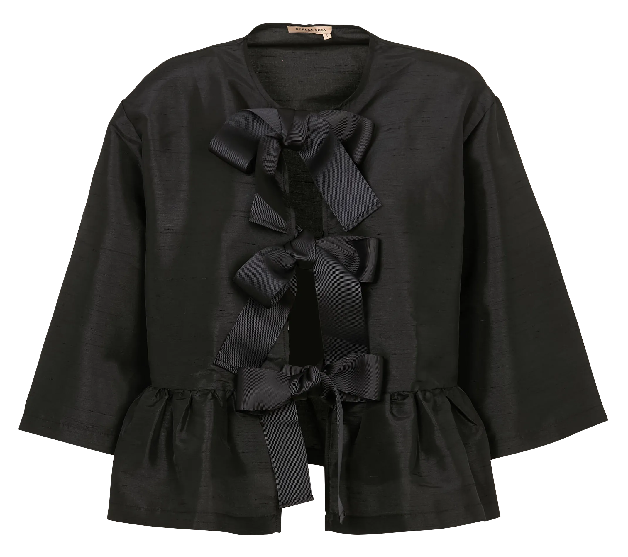 Top péplum volumineux Noir