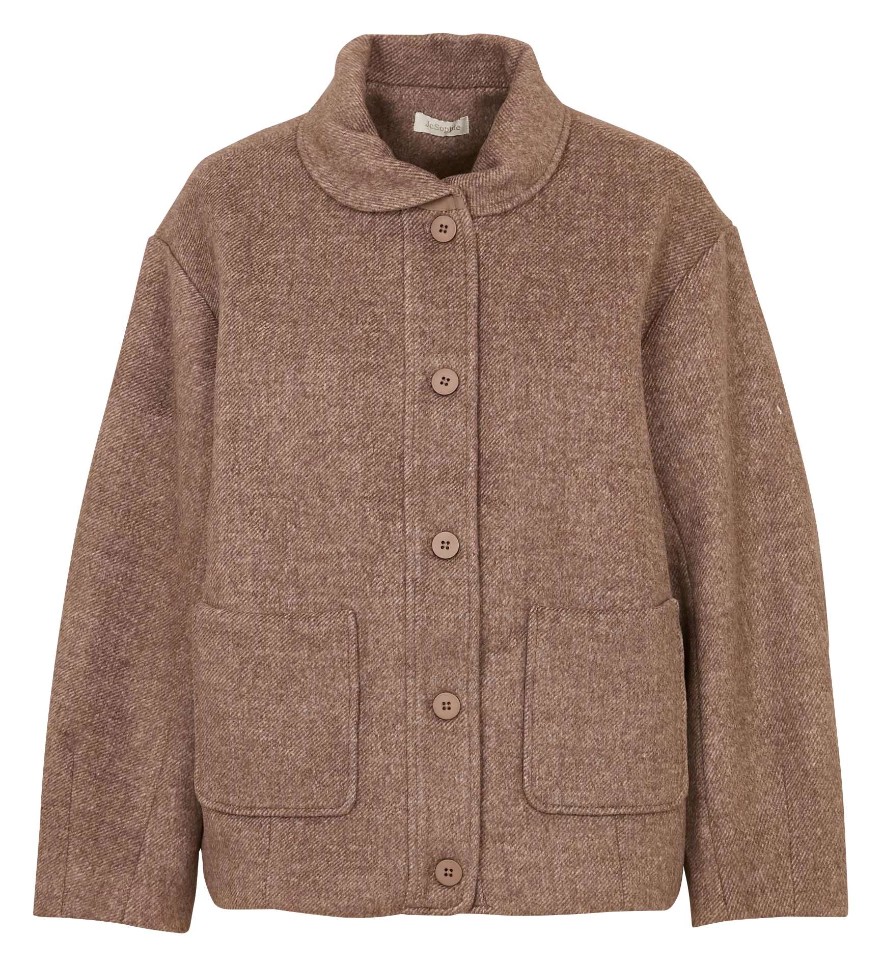 Veste oversize en laine mélangée Marron JO-MARIE