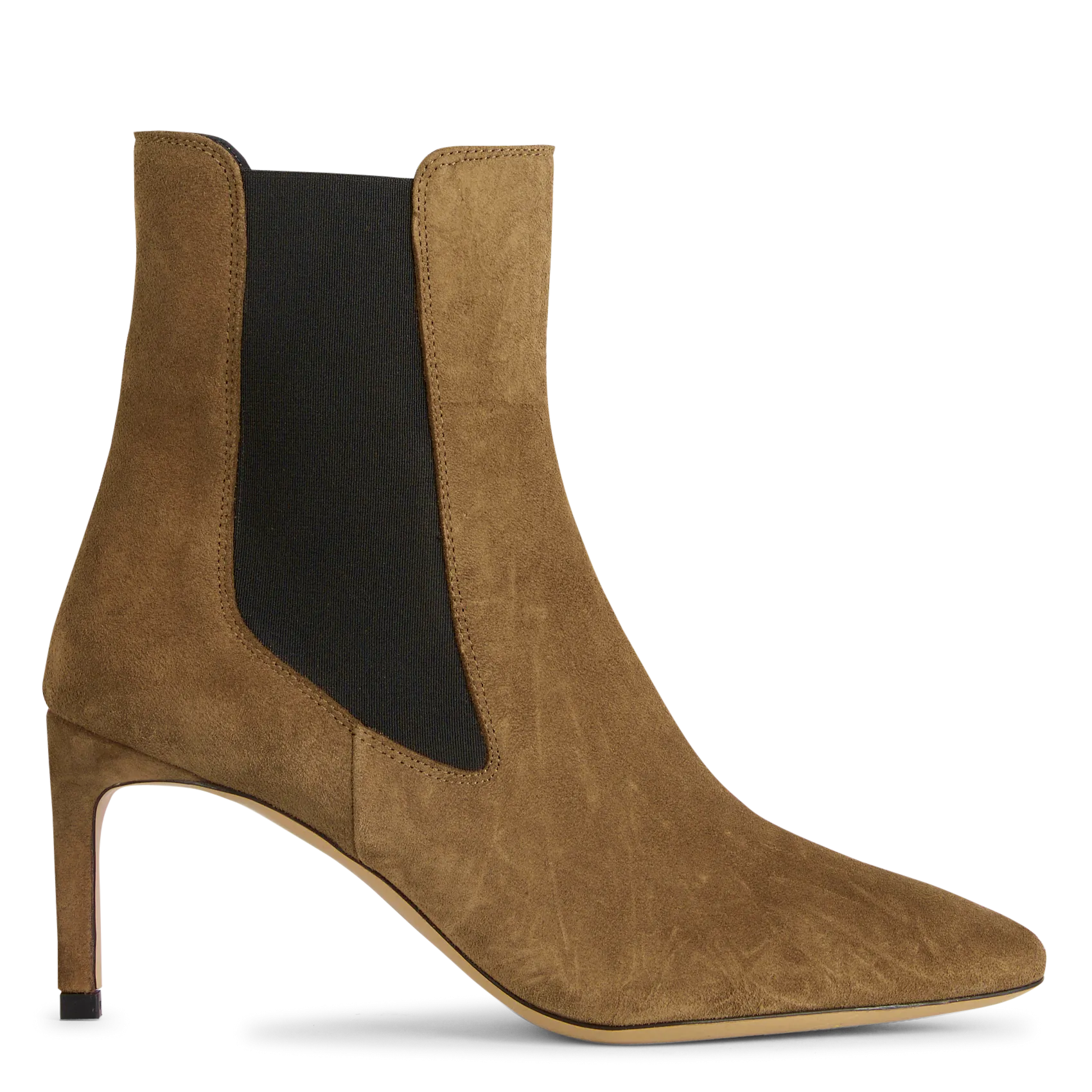 Bottines en cuir velours Marron N°711