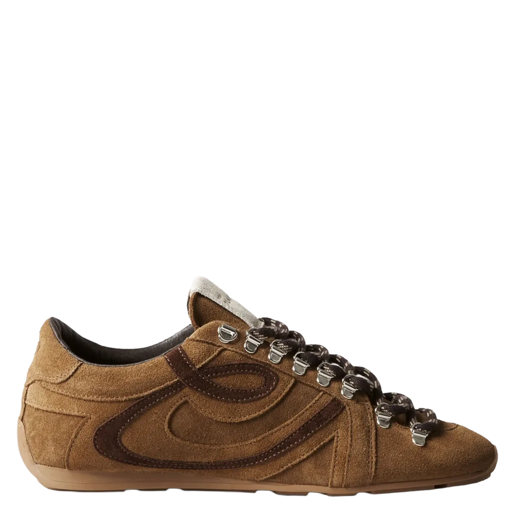 Baskets basses en cuir Marron