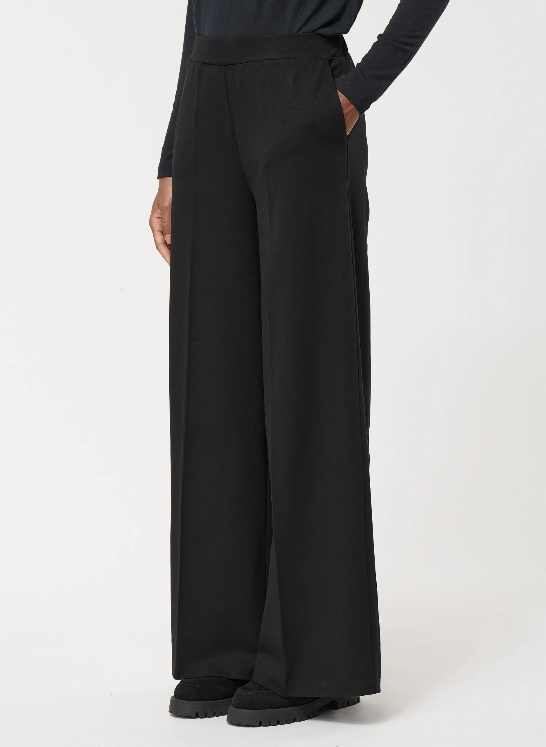 Pantalon large talle haute Noir