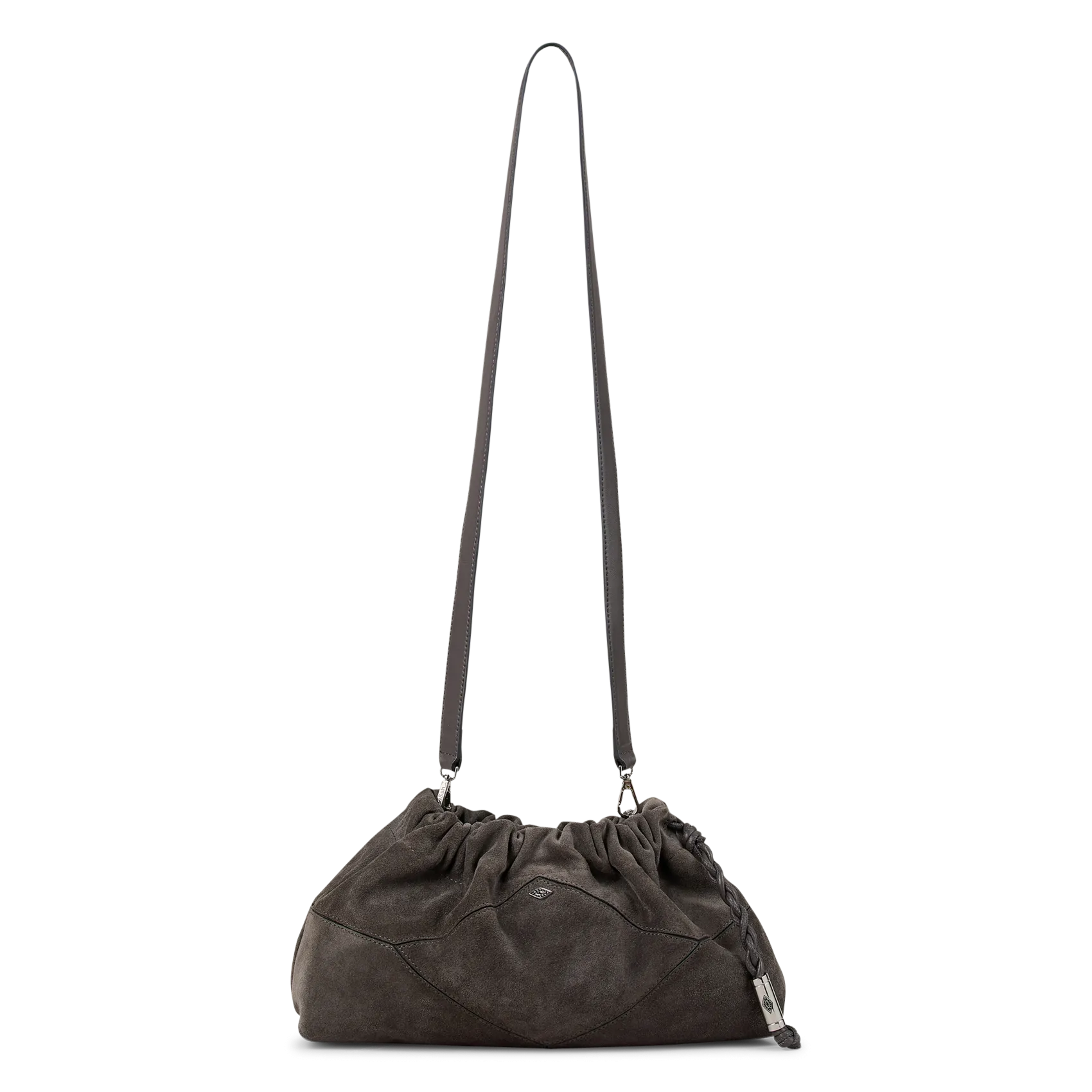 Sac bandoulière en cuir Gris JUNE