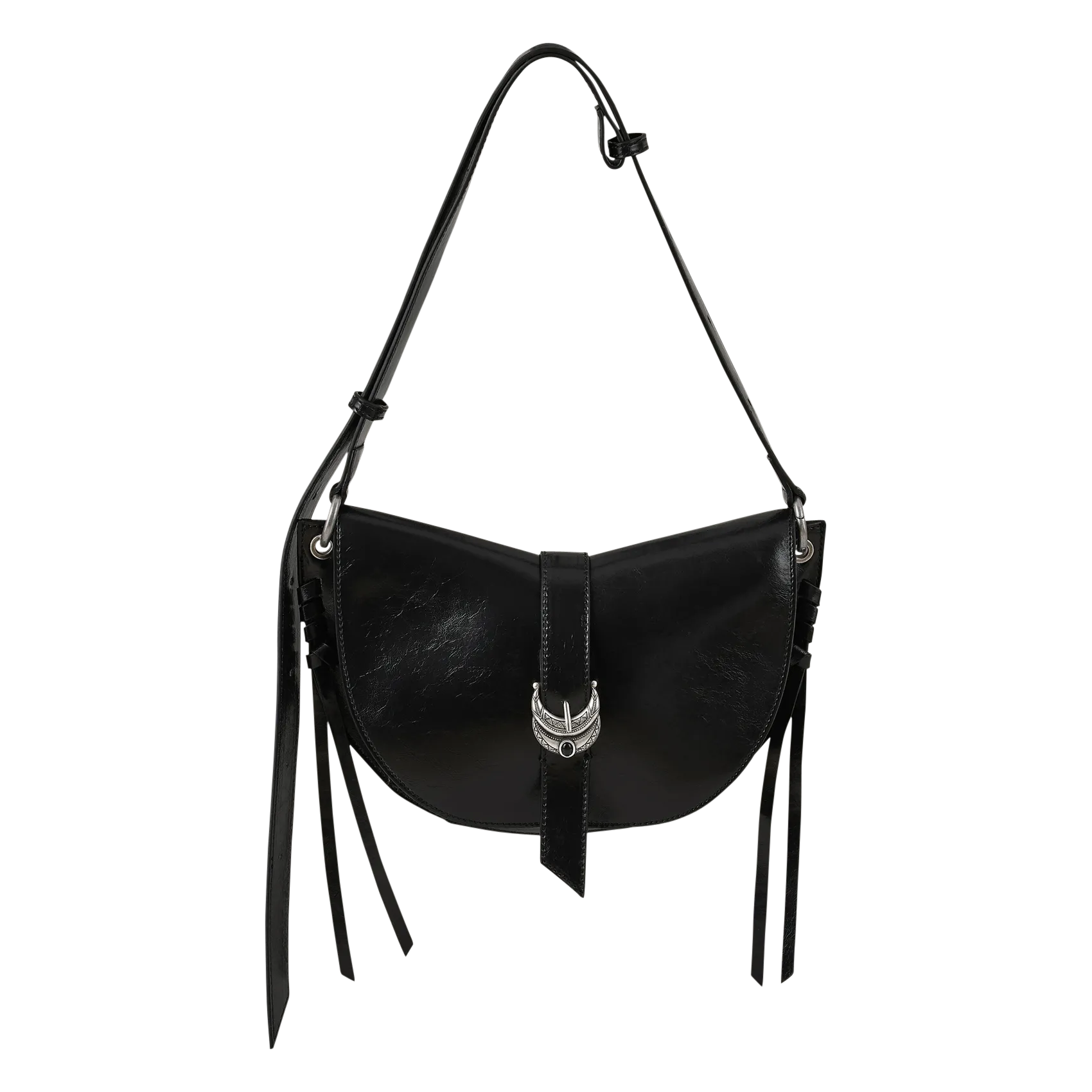 Sac bandoulière demi-lune Noir SADDLE