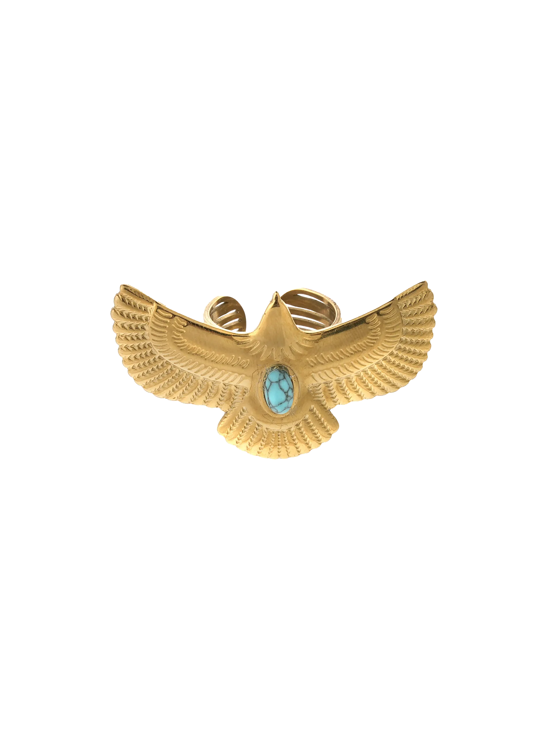 Bague réglable aigle Bleu HOLYA