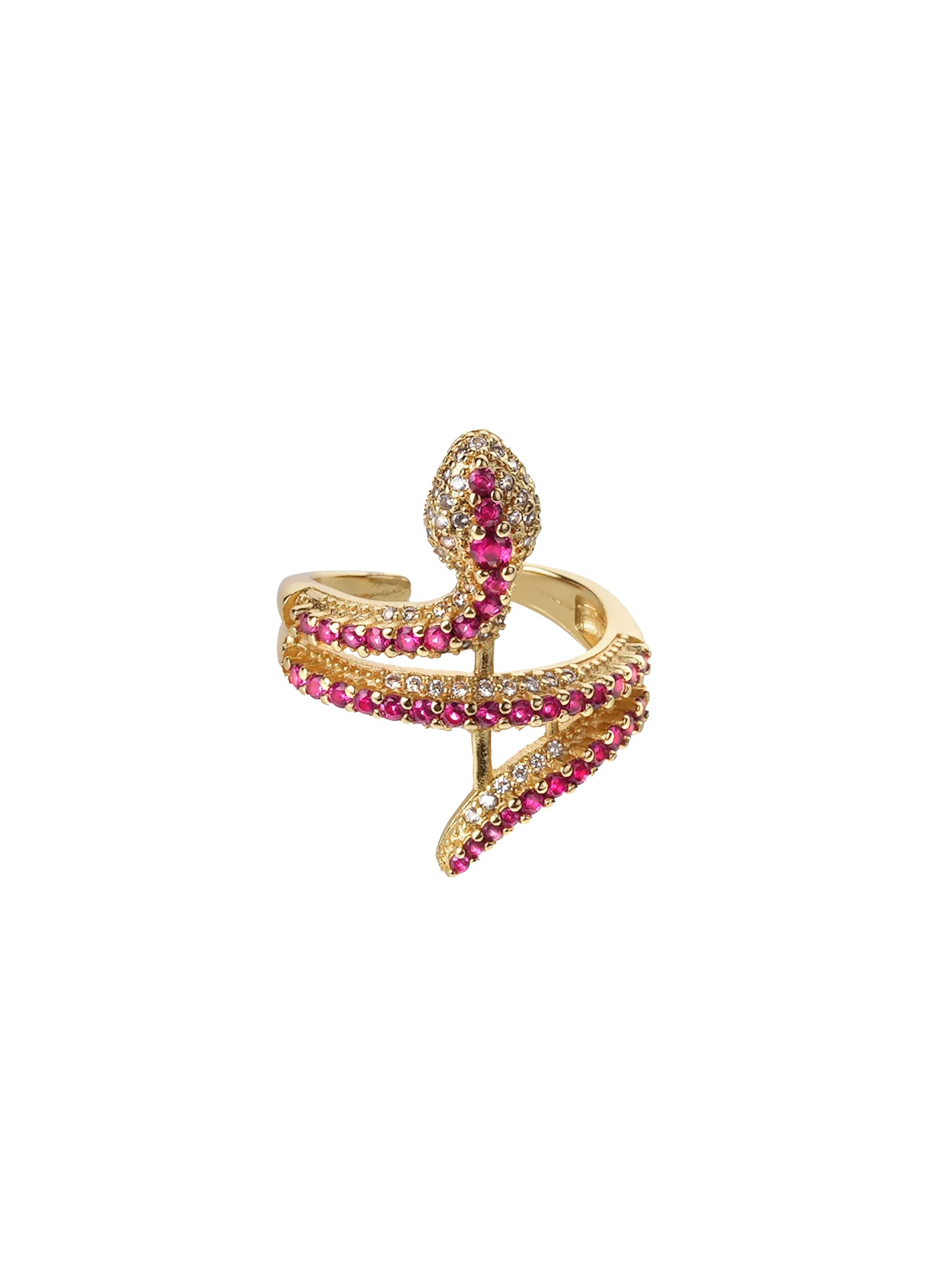 Bague réglable serpent Rose CHONA