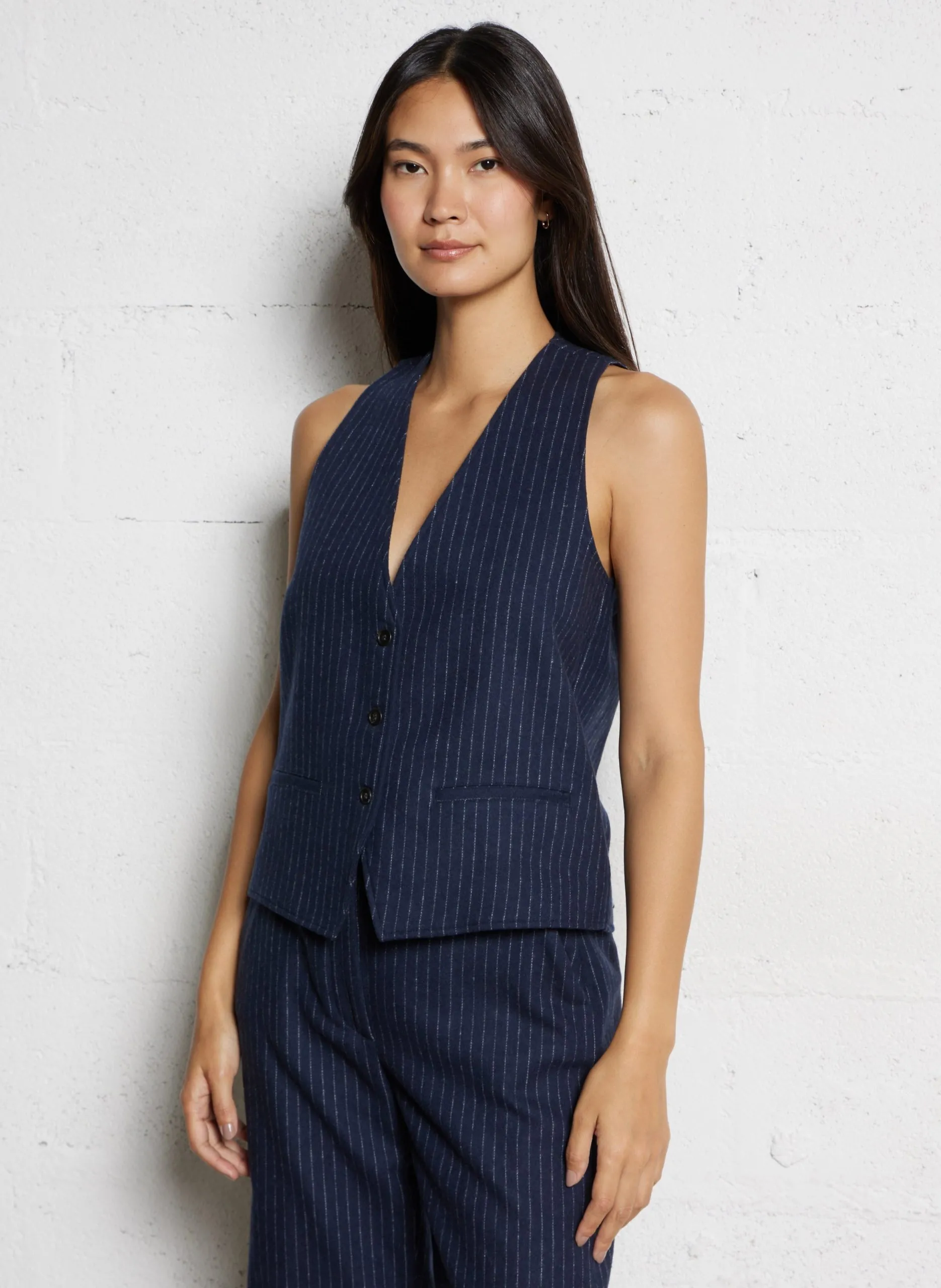 Gilet de tailleur en laine mélangée Multicolore VAX