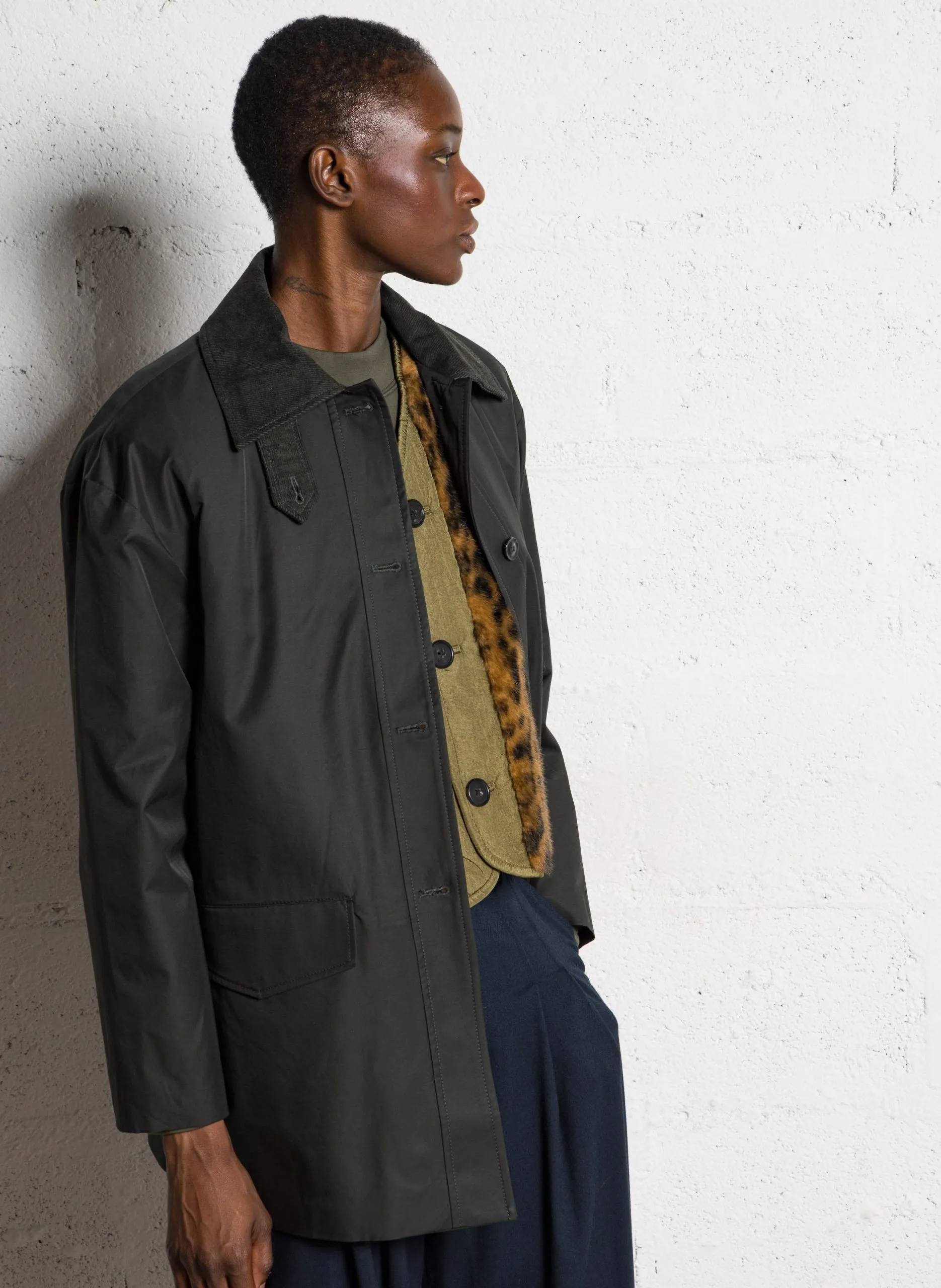 Veste col en velours côtelé en coton mélangé Noir WATTSOX