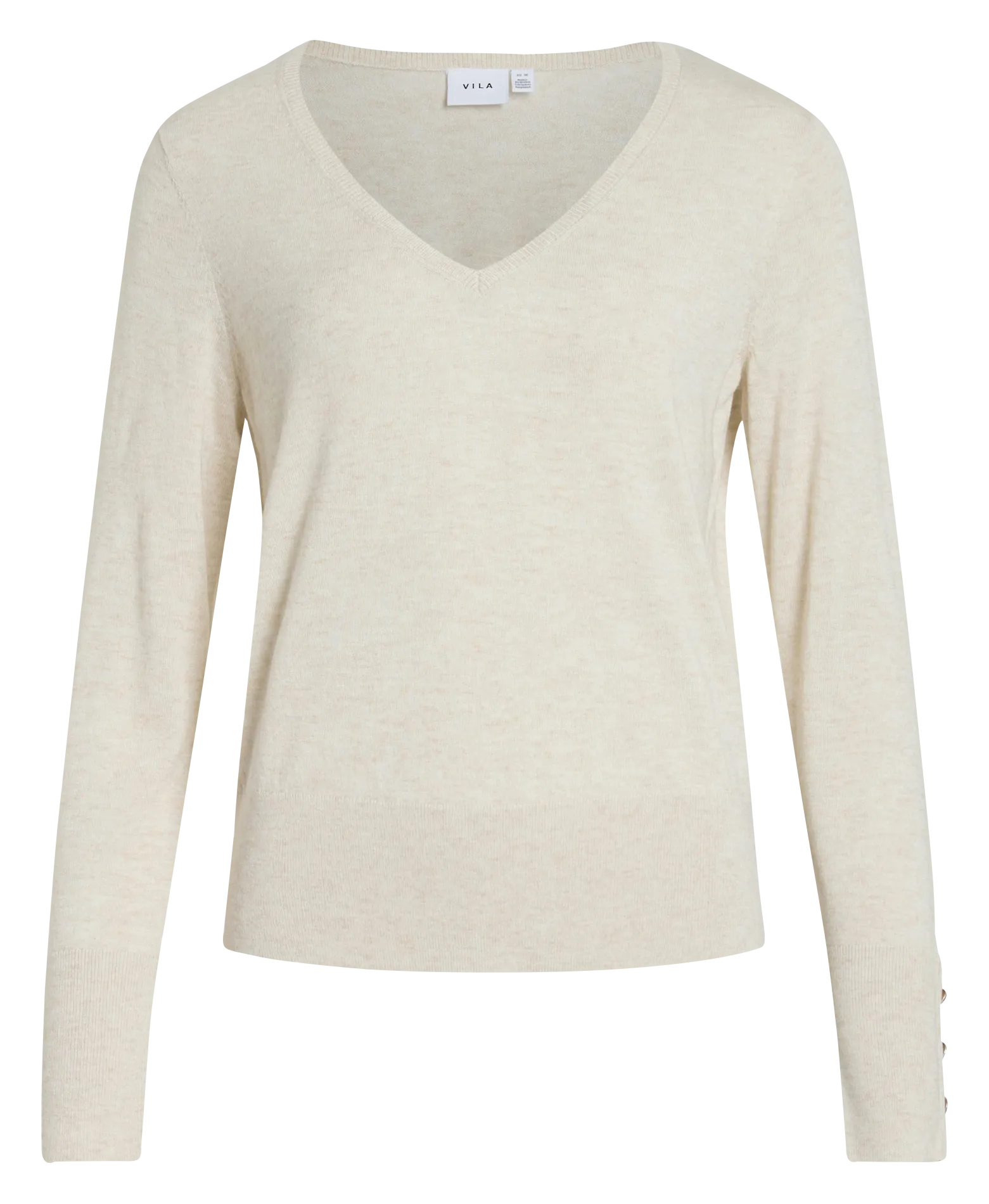 Pull col V en laine mélangée Blanc BASINA