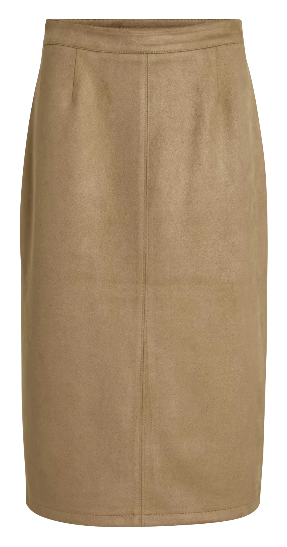 Jupe midi effet velours Marron BRINA