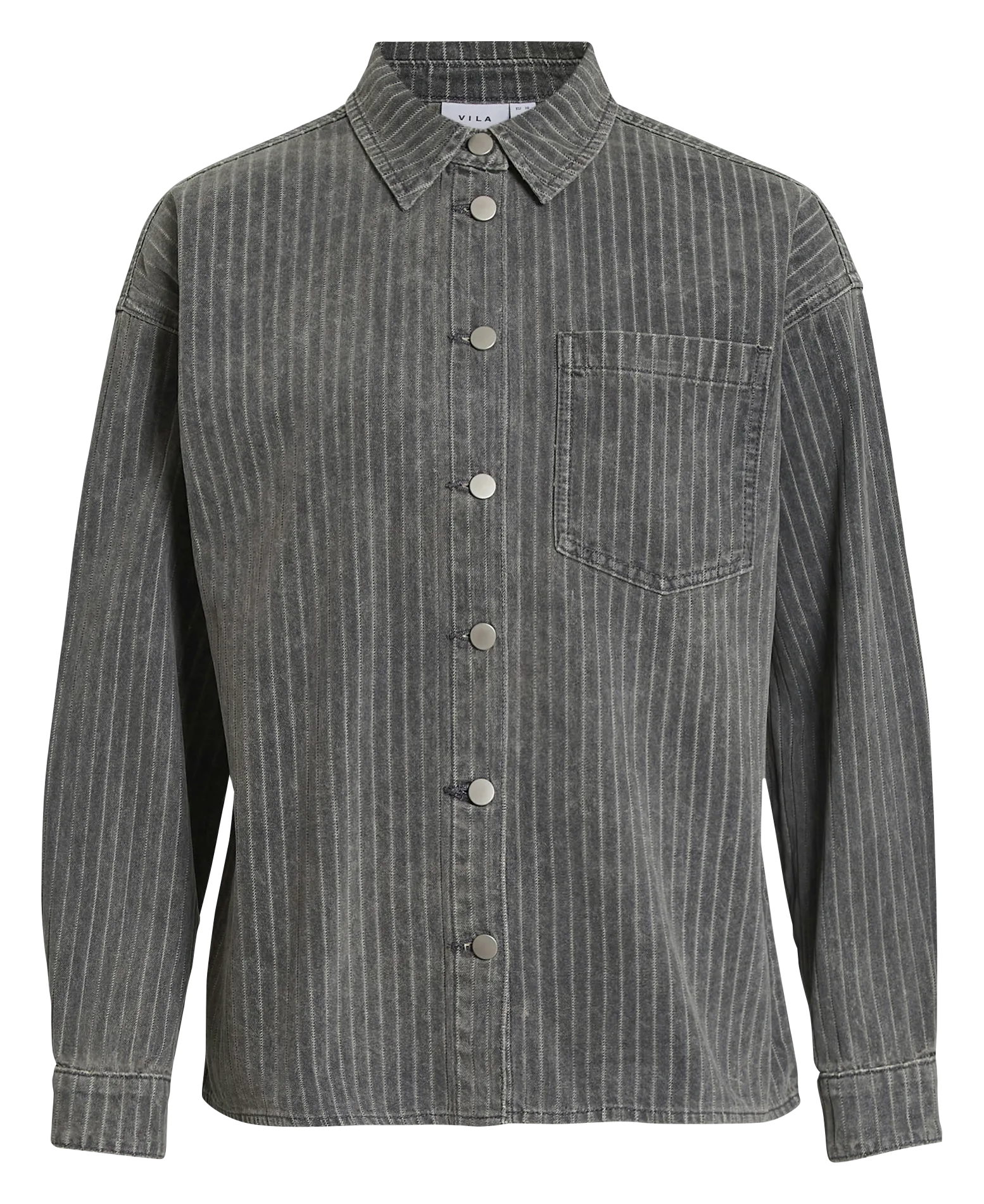 Chemise col classique en coton Gris ARIE