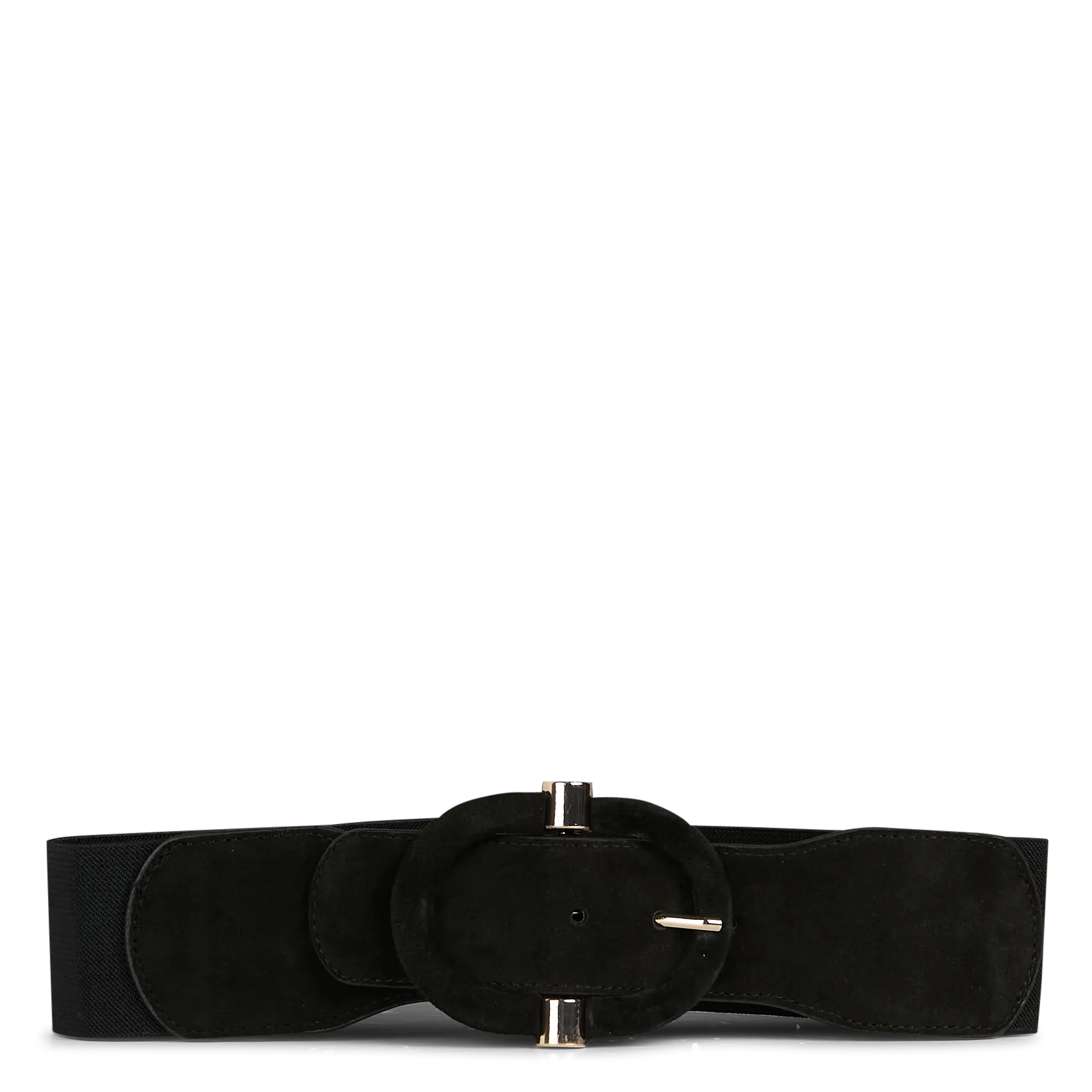 Ceinture large élastiquée à boucle Noir