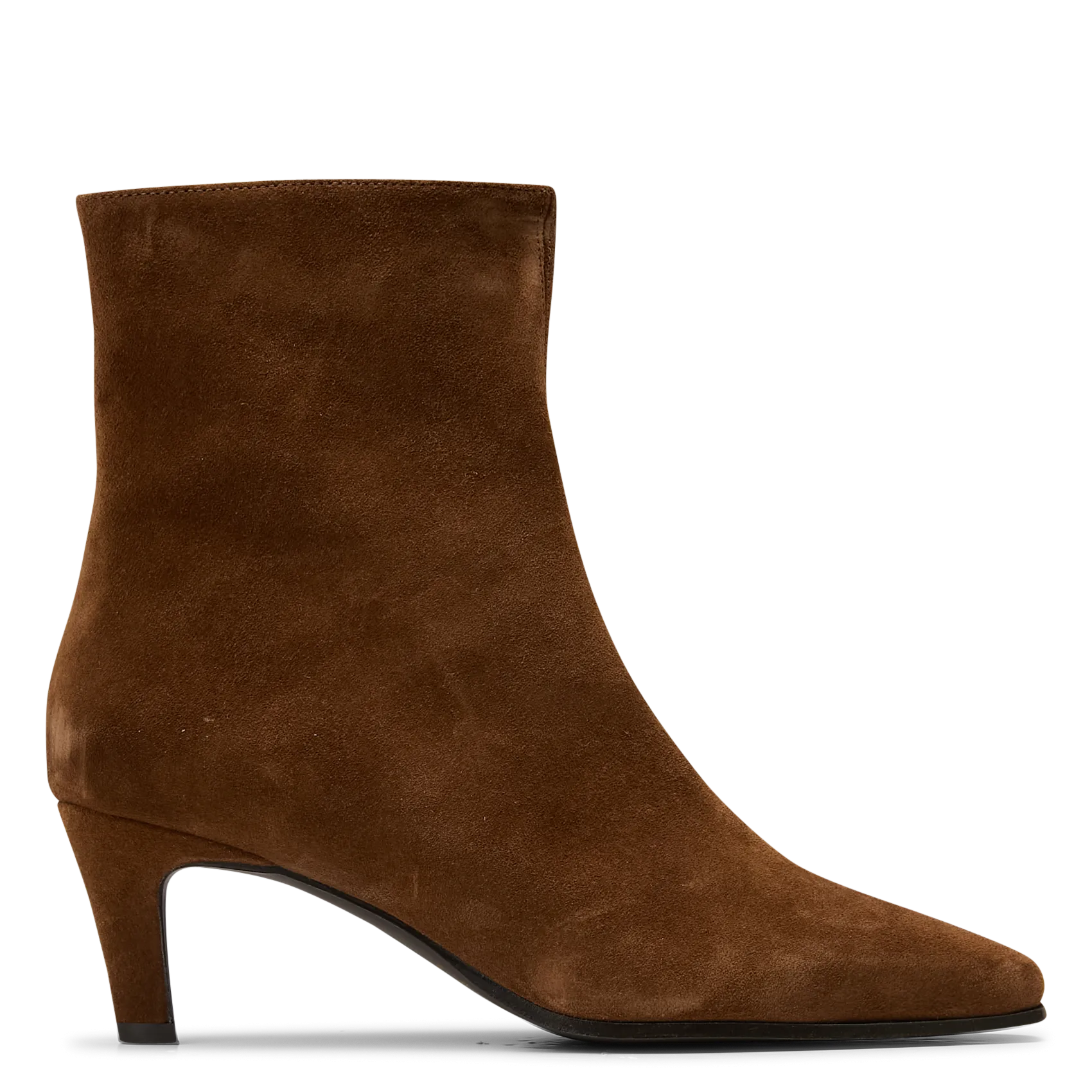 Bottines à talons en cuir velours Marron HITOMI