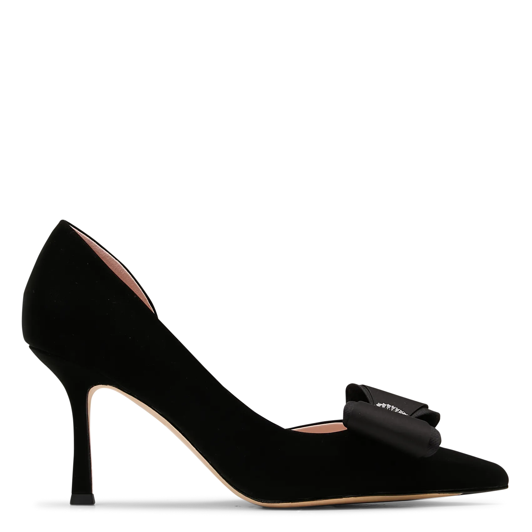 Escarpins à talons en cuir finition satinée Noir IRIS