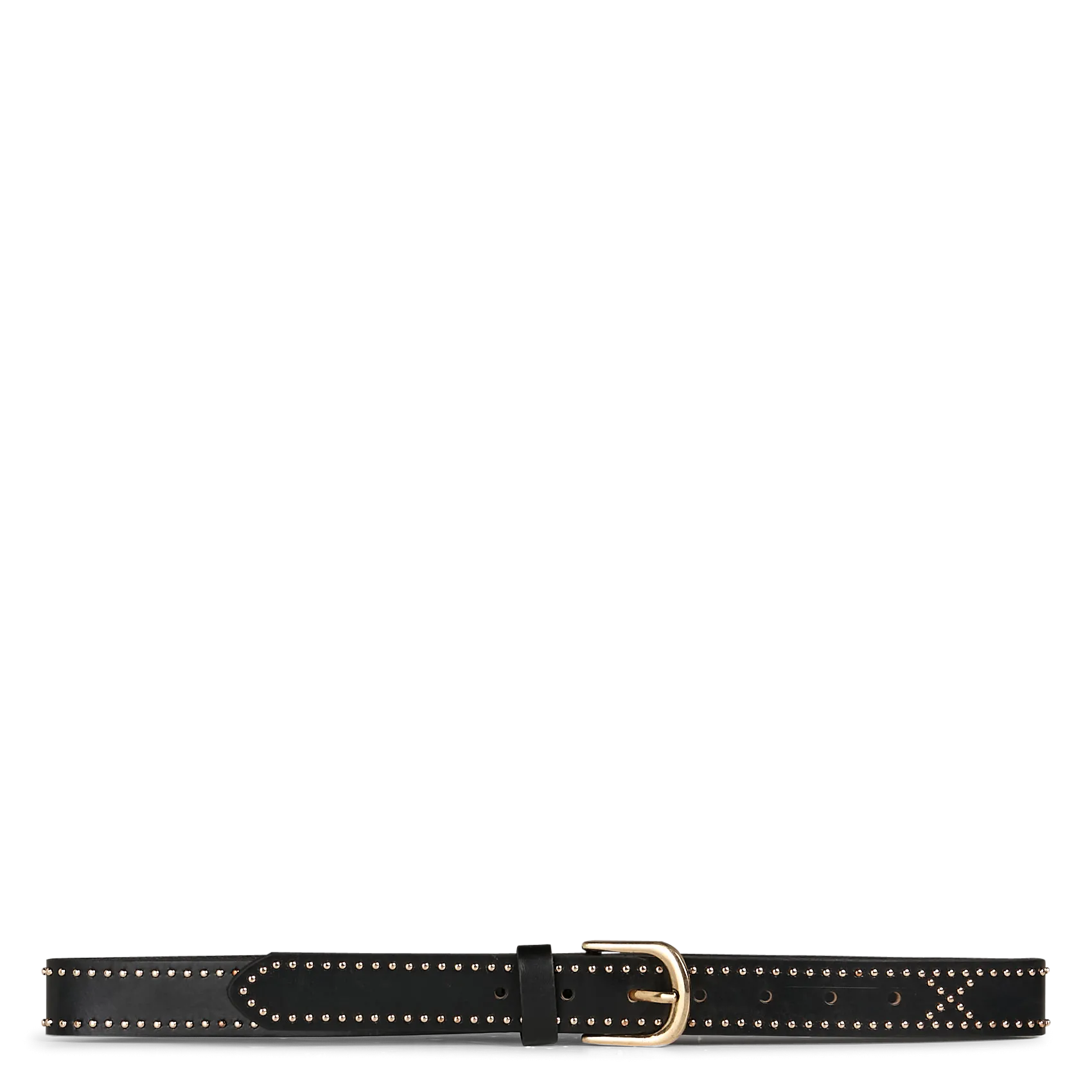 Ceinture à studs en cuir Noir JUNE