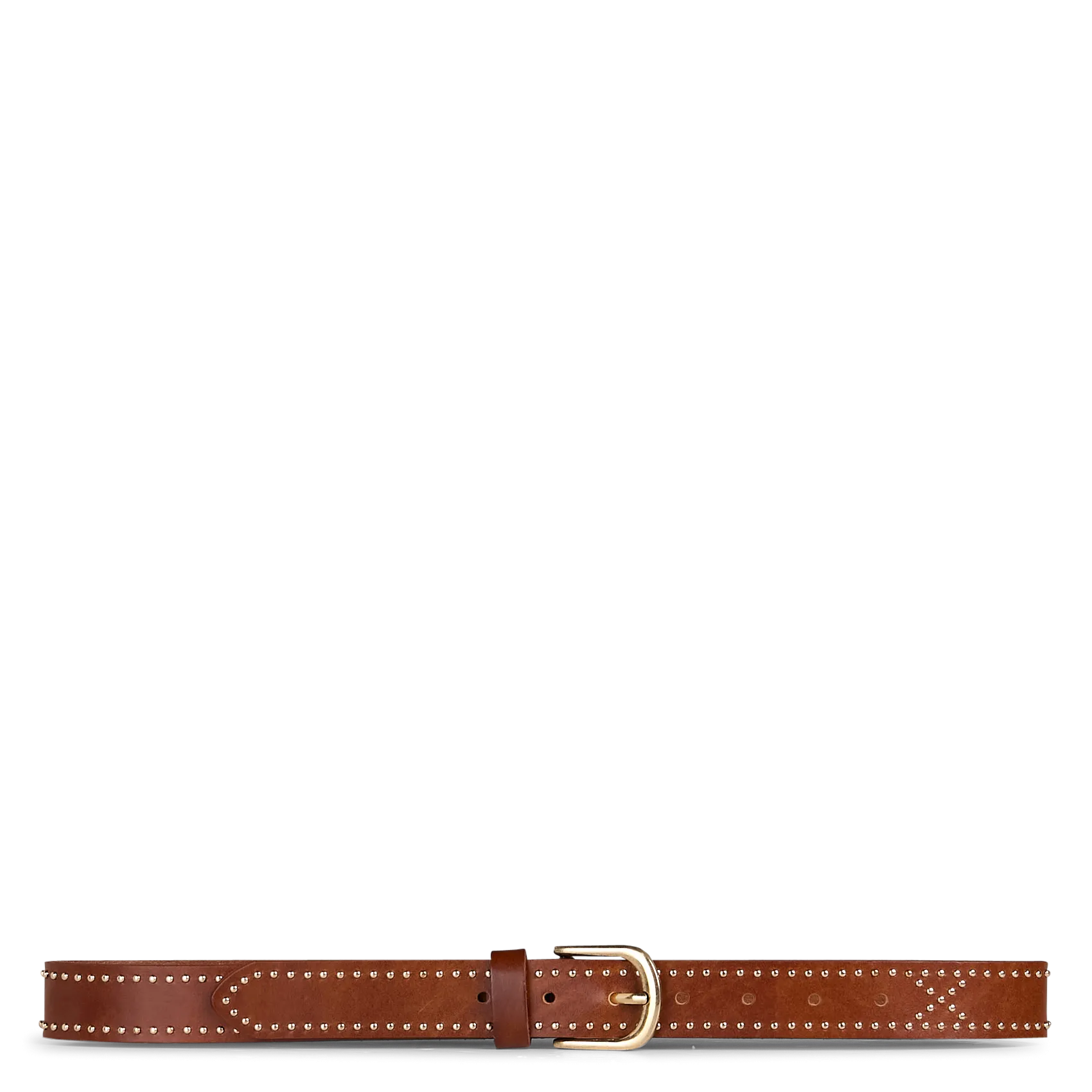 Ceinture à studs en cuir Marron JUNE