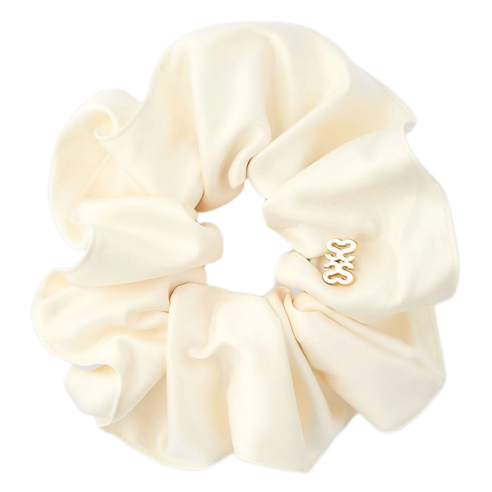 Chouchou satiné Blanc