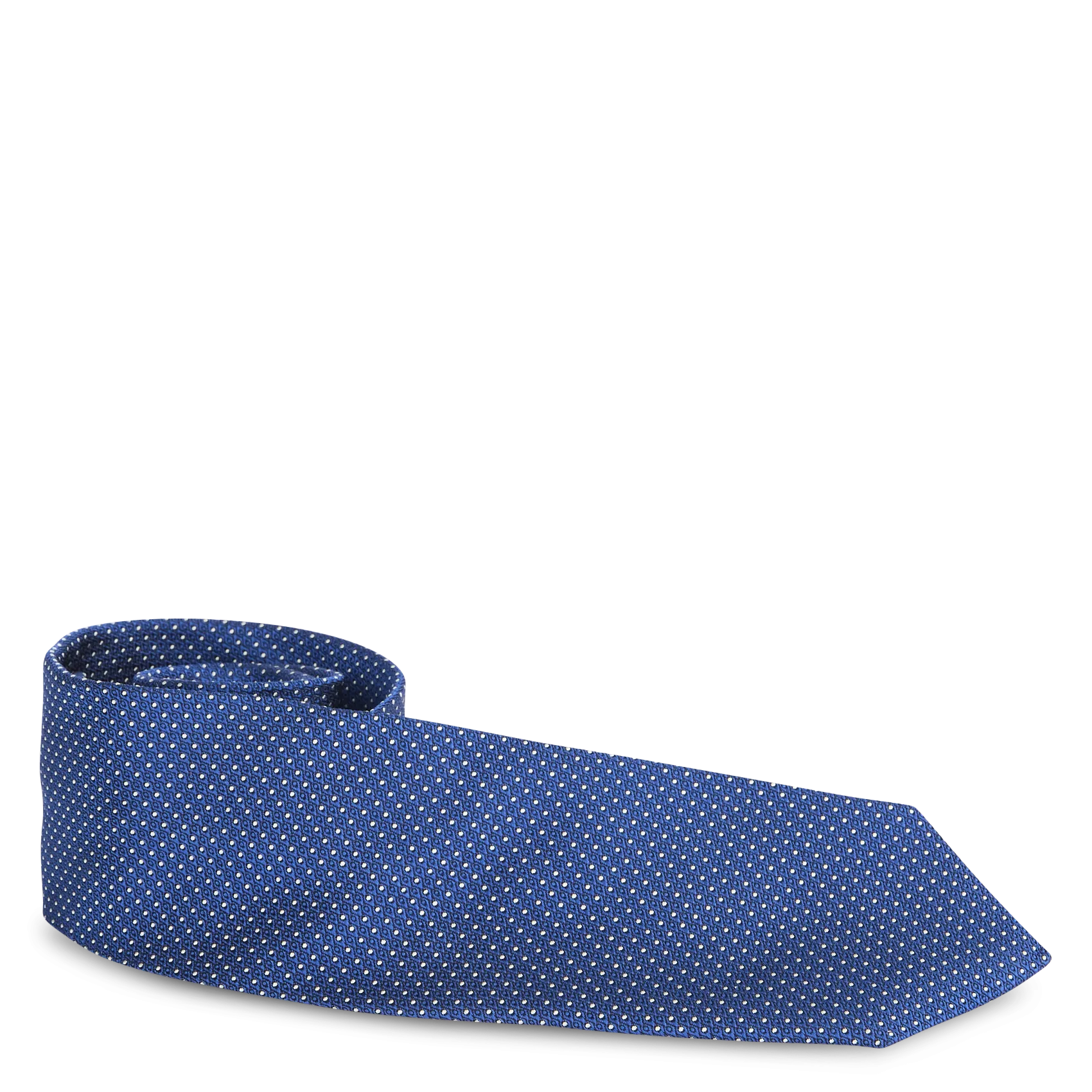 Cravate imprimée en soie Bleu