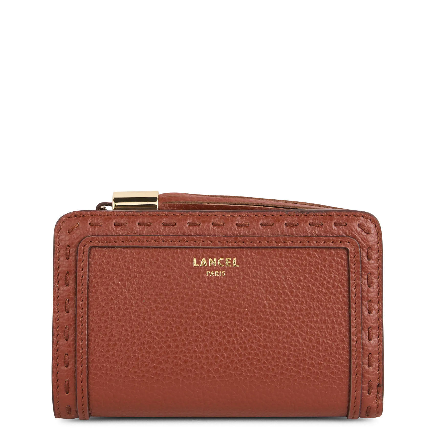 Portefeuille en cuir de vachette grainé Orange PREMIER FLIRT