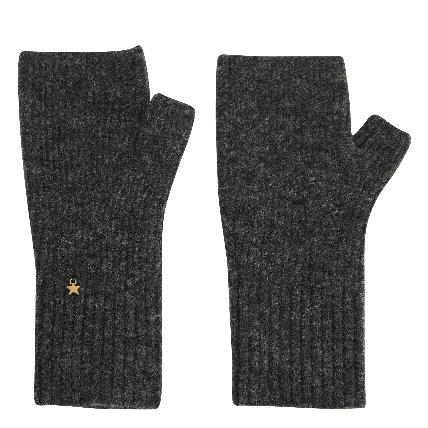 Mitaines en laine mélangée Gris AURA