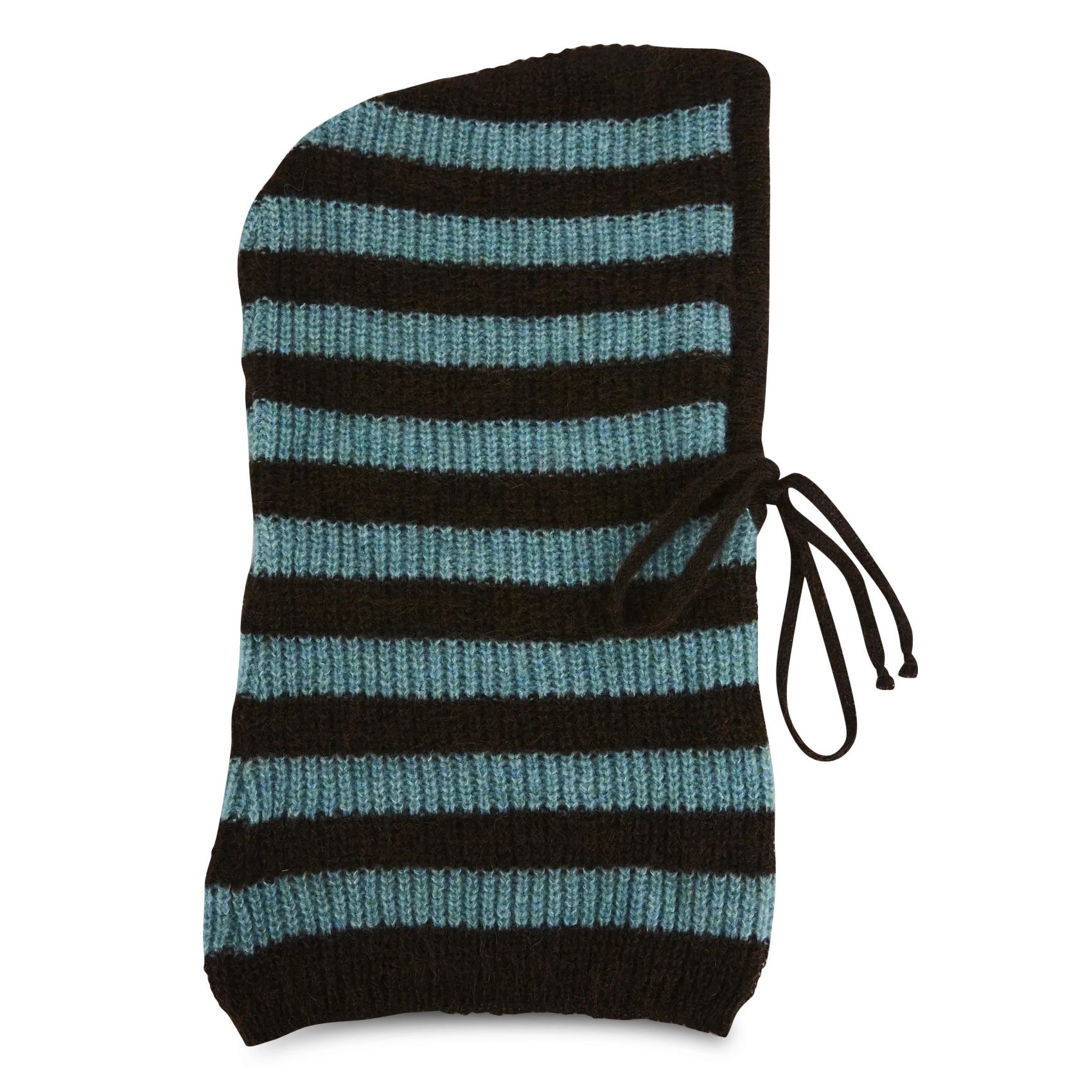 Cagoule rayée en mohair mélangé Marron MINOT