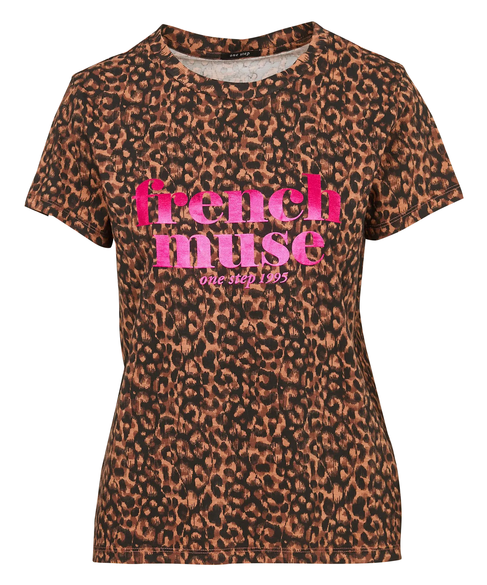 Tee-shirt col rond en coton Noir MELVA