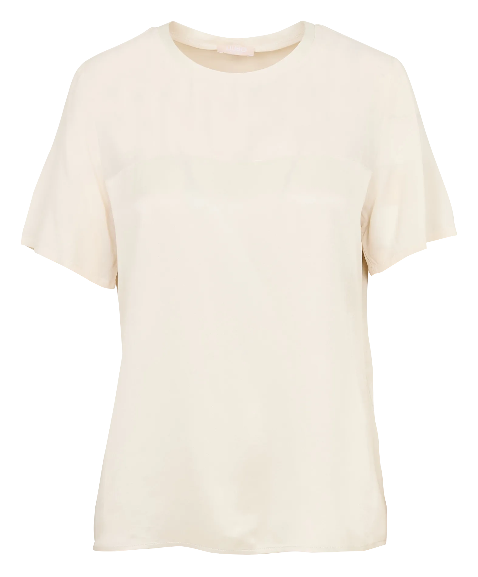 Tee-shirt manches courtes fluide uni Beige