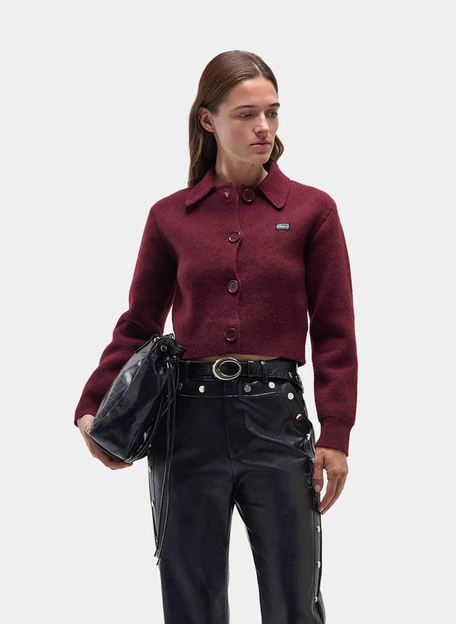 Gilet col classique Rouge BEVERLY