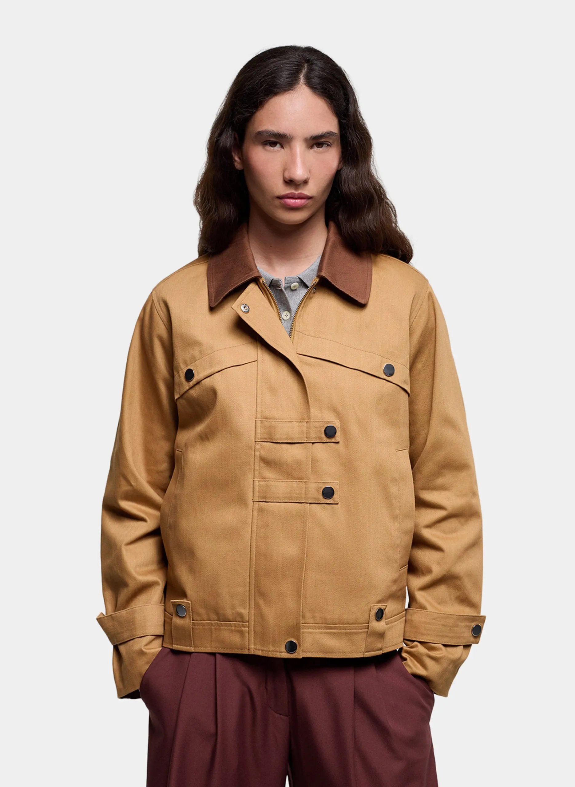 Veste structurée unie à boutons Beige NEXA SERGE