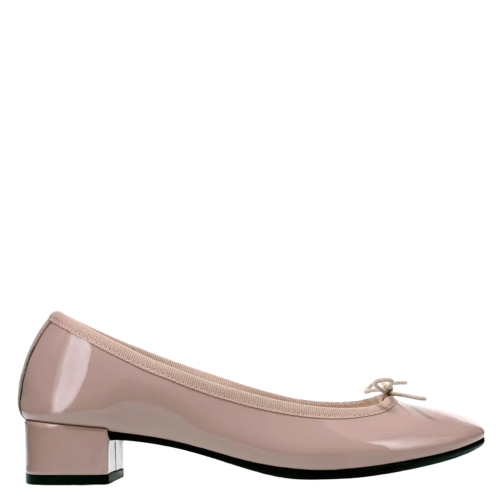 Ballerines en cuir vernis Beige CAMILLE