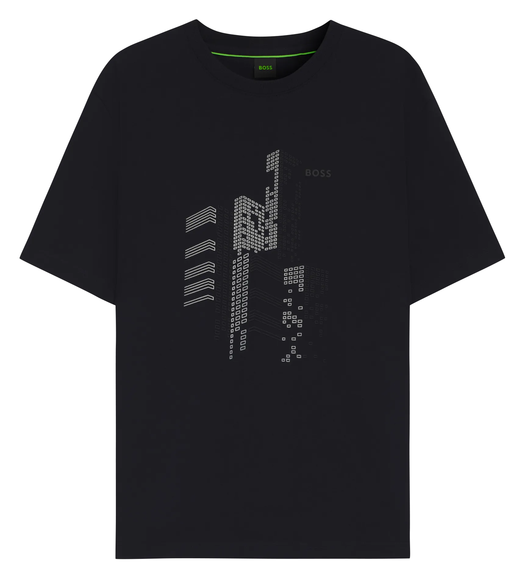 Tee-shirt droit imprimé en coton Bleu