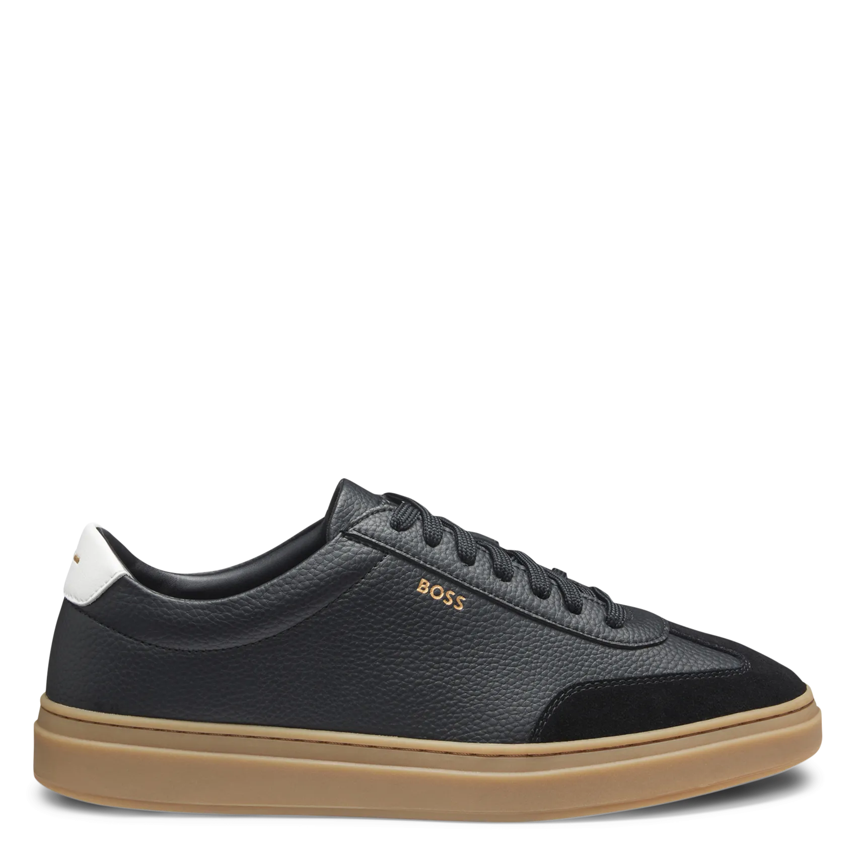 Baskets basses à lacets unies Noir