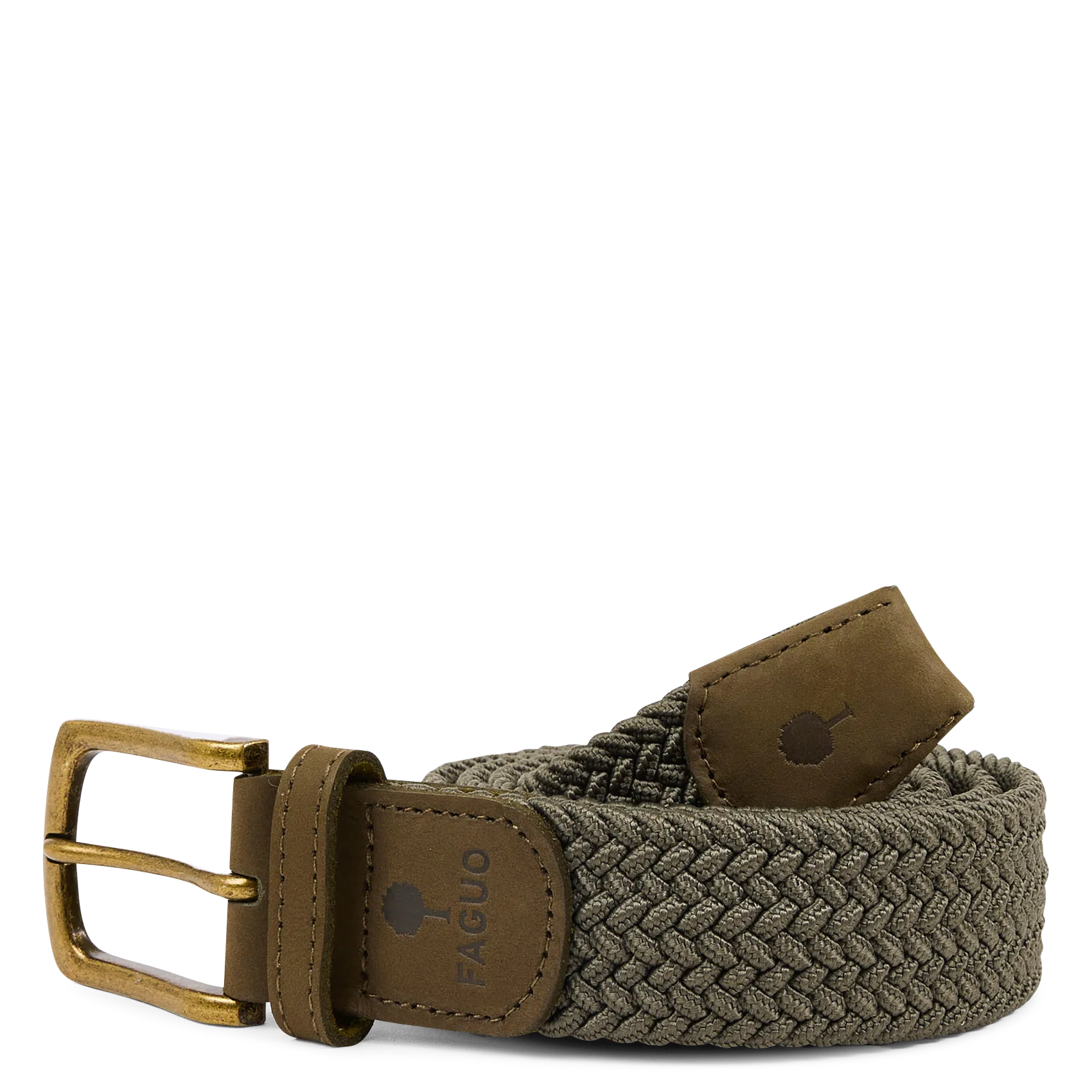 Ceinture tressée Kaki
