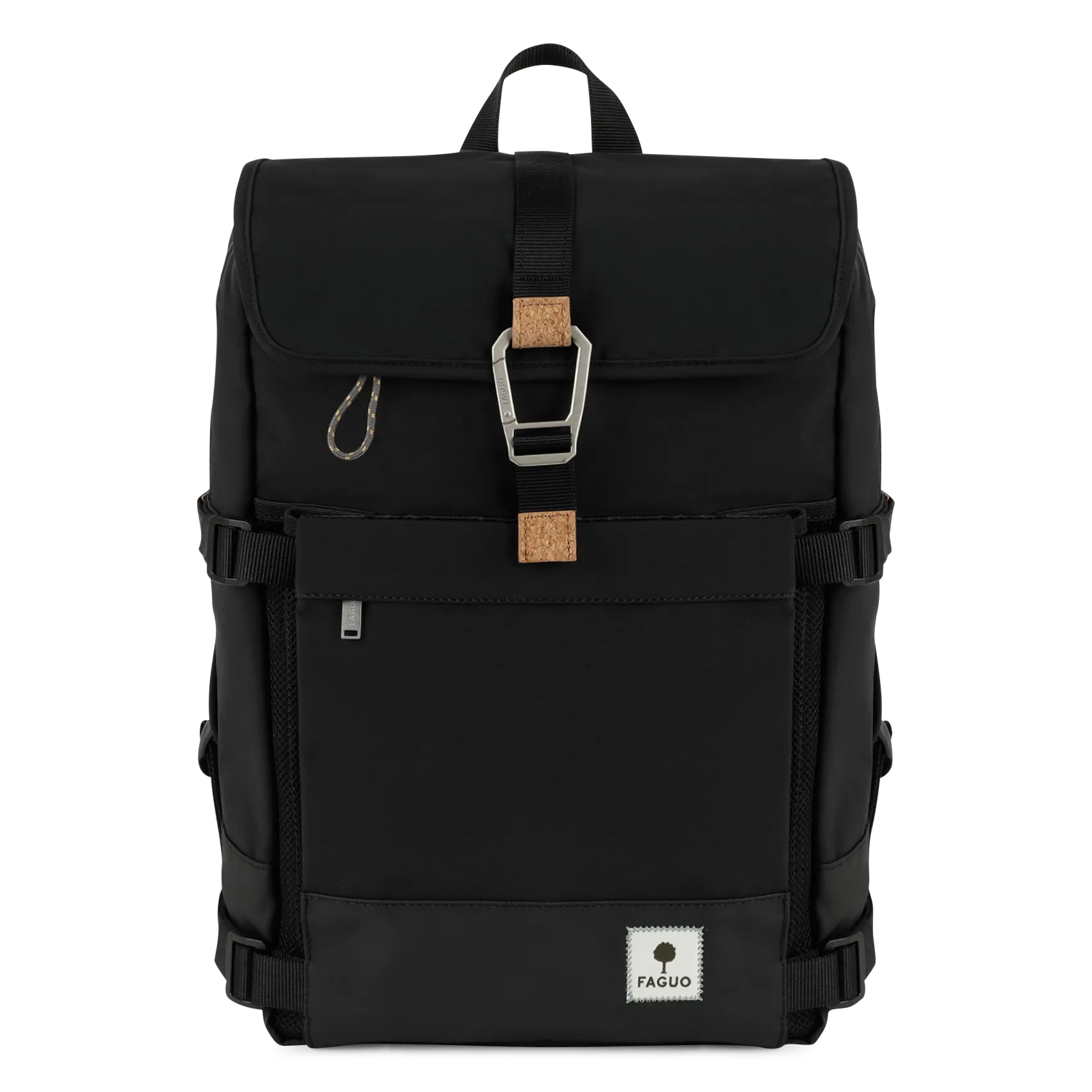 Sac à dos à rabat uni Noir COMMUTER 2.0