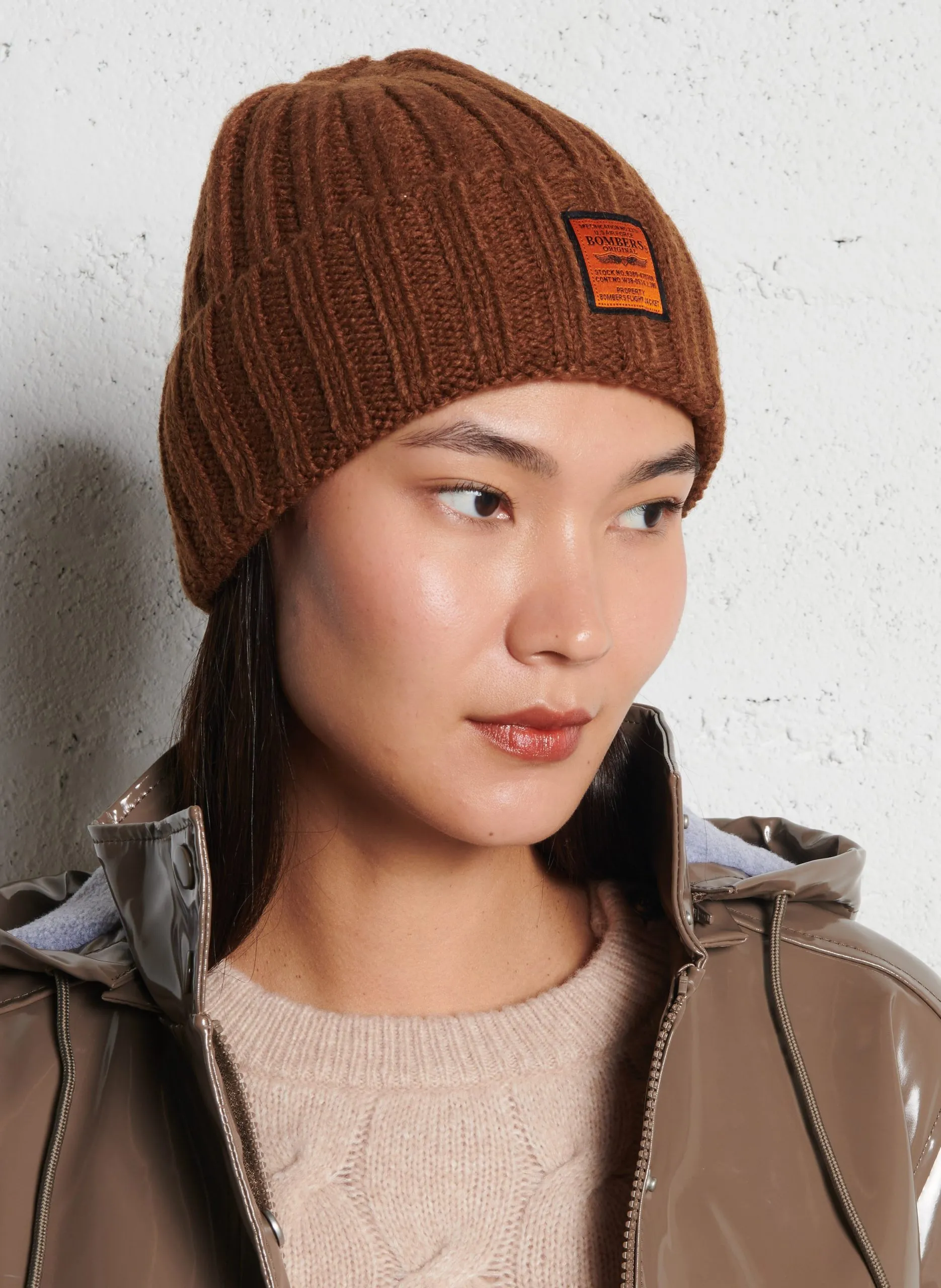 Bonnet à revers Marron SNOWER