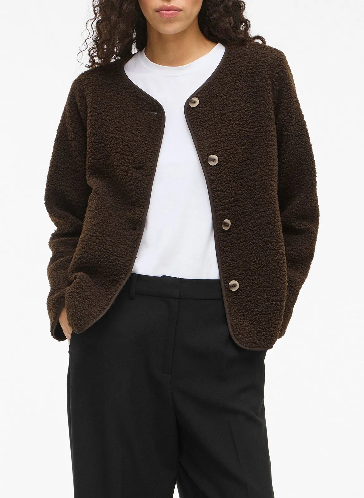 Veste col rond Marron ADA