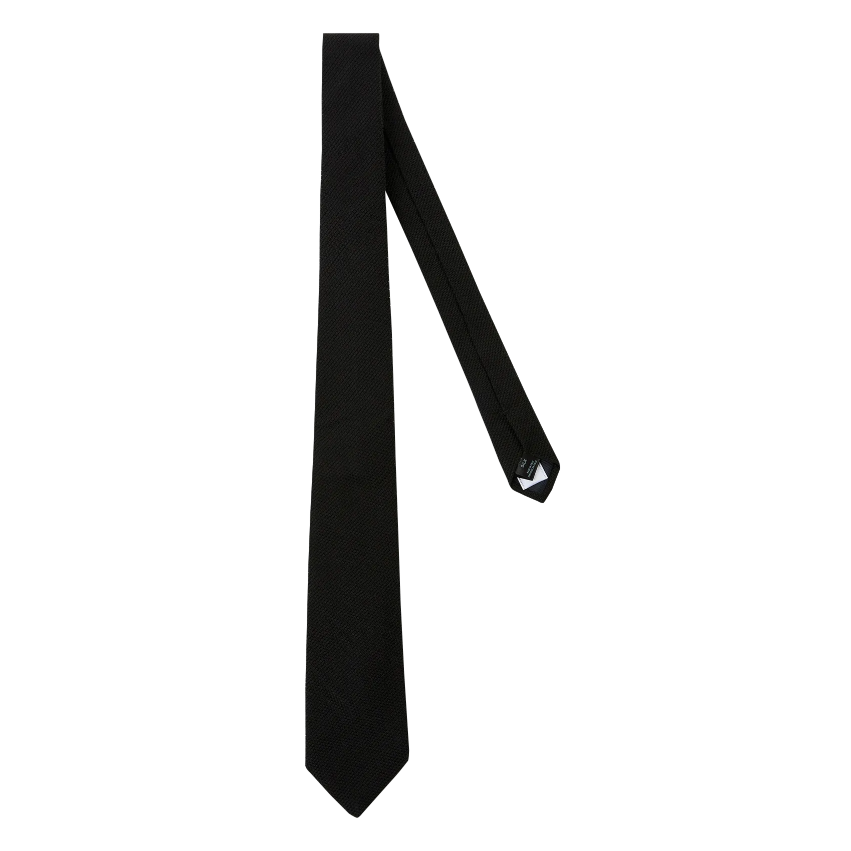 Cravate texturée en soie Noir GRENA