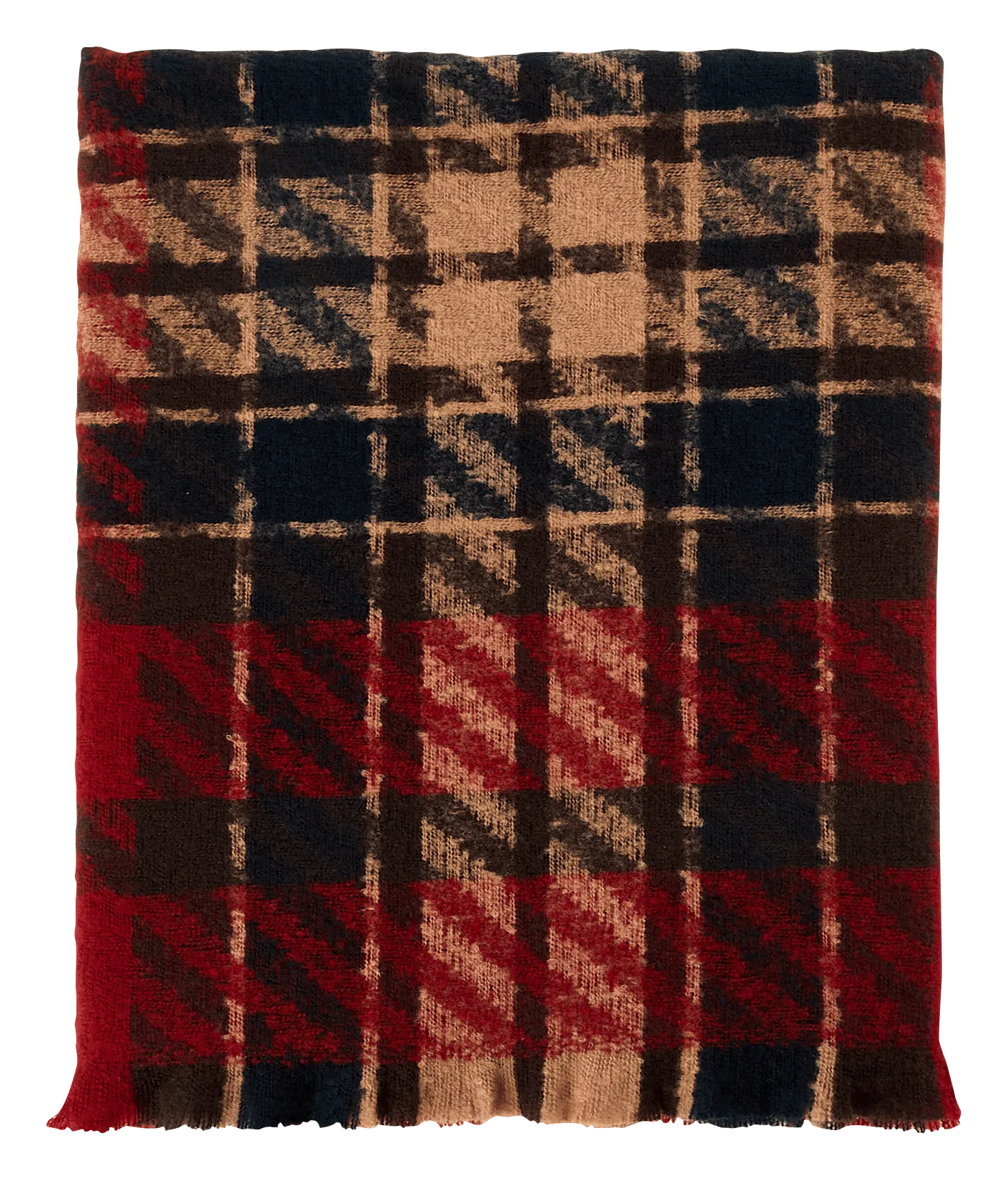 Echarpe à carreaux Rouge